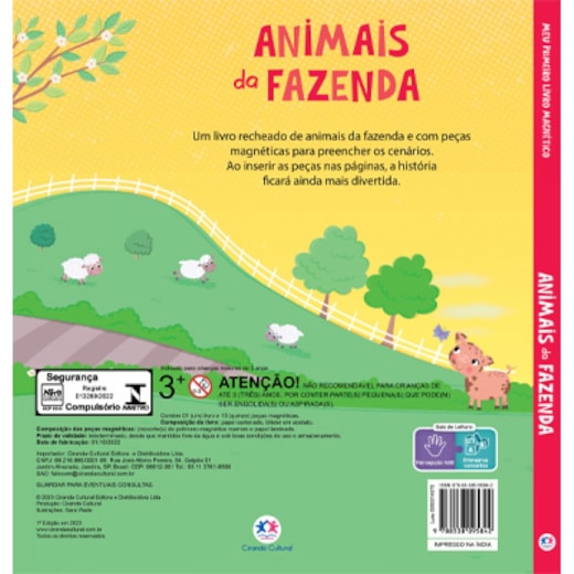 Livro Magnético Animais da Fazenda