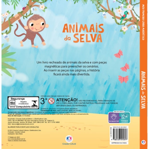 Livro Magnético Animais da Selva