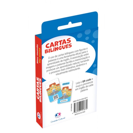 Livro Flash Cards Cartas Bilíngues - Meu Mundo - My World