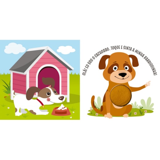 Livro Toque e sinta Brincando Com Pets