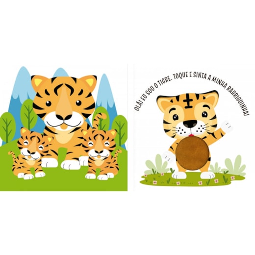 Livro Toque e sinta Brincando na Selva