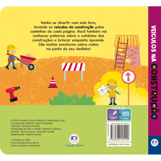 Livro Cartonado Veículos na construção