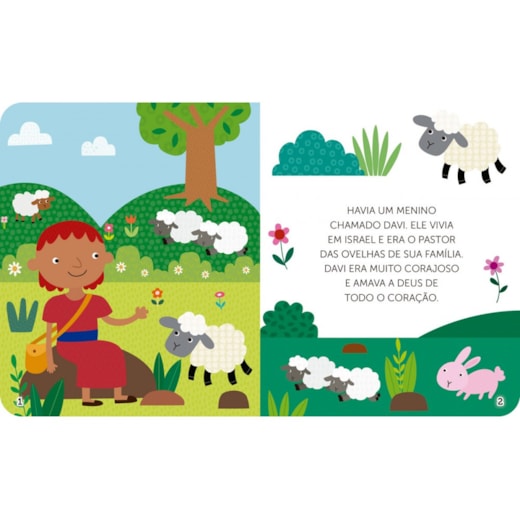 Livro Almofadado Pequeno - Davi e Golias