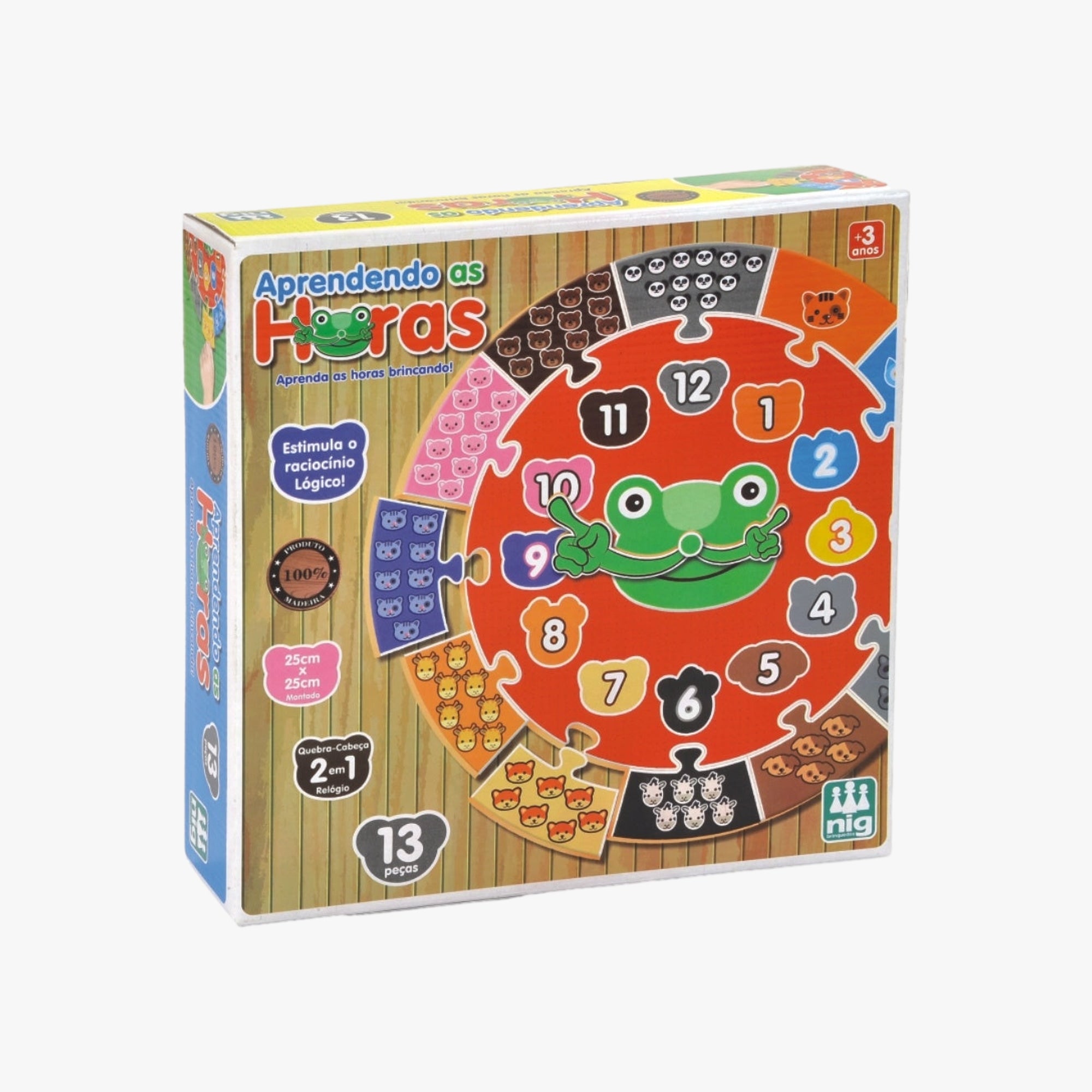 Brinquedo Educativo Aprendendo as Horas Sapinho