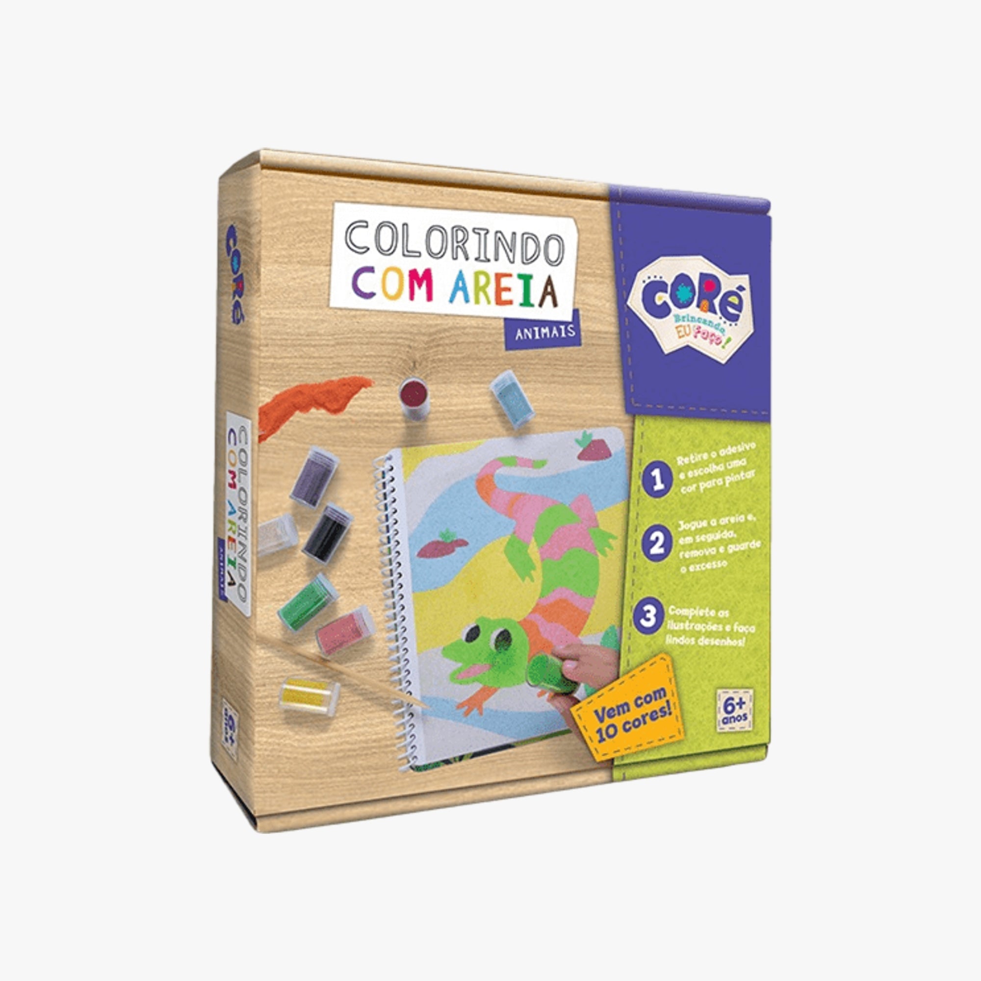 Brinquedo Fazendo Arte Colorindo com Areia Animais
