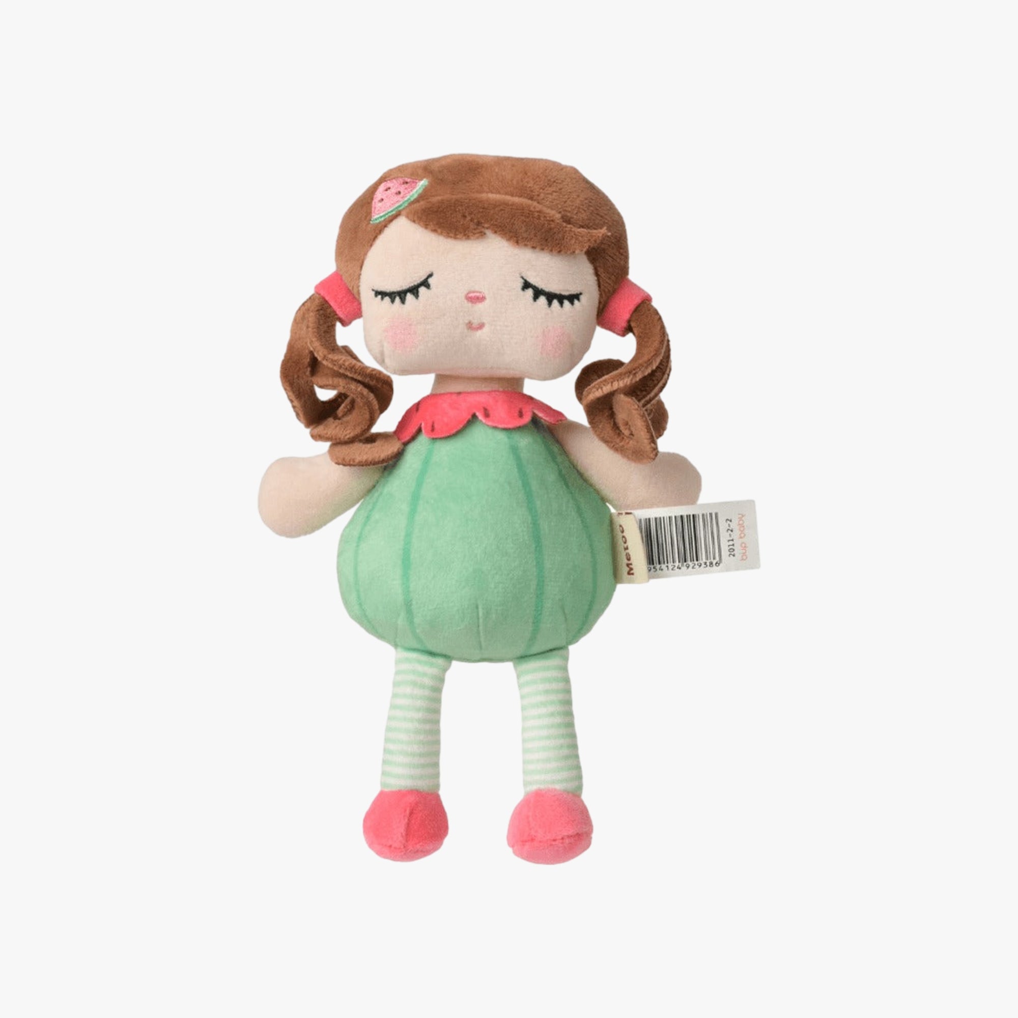 Mini Boneca Infantil de Pano Frutinha Melancia