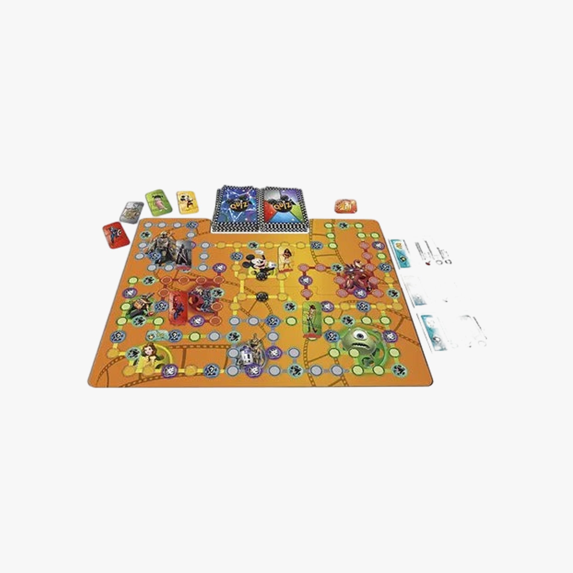 Detalhe das cartas de perguntas do Jogo Quiz Disney