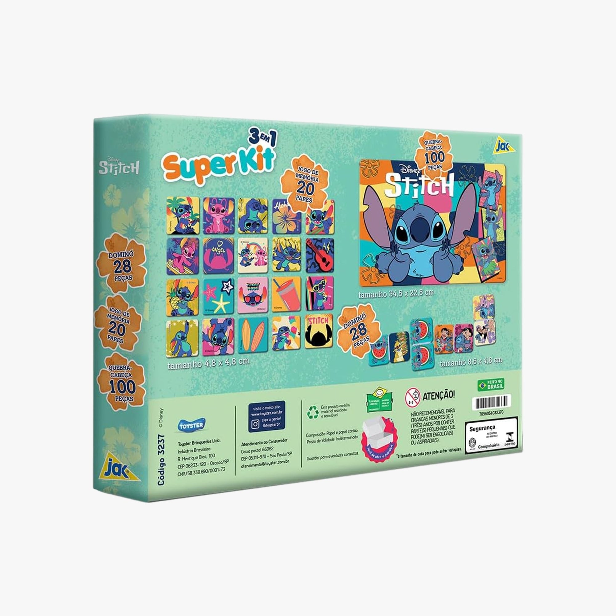 Super Kit Infantil Stitch 3 em 1