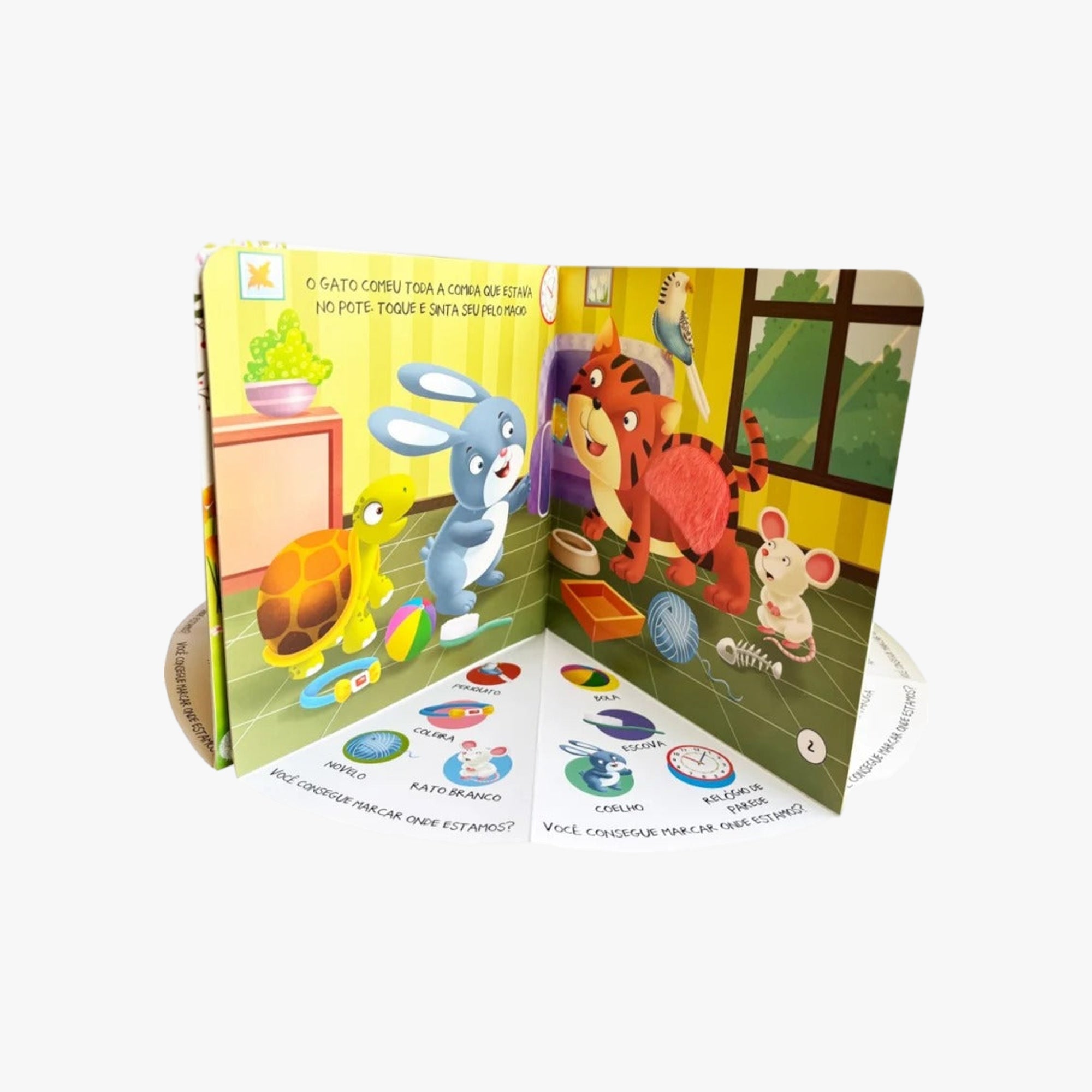 Livro Infantil Onde Estão os Animais da Estimação? - Toque e sinta