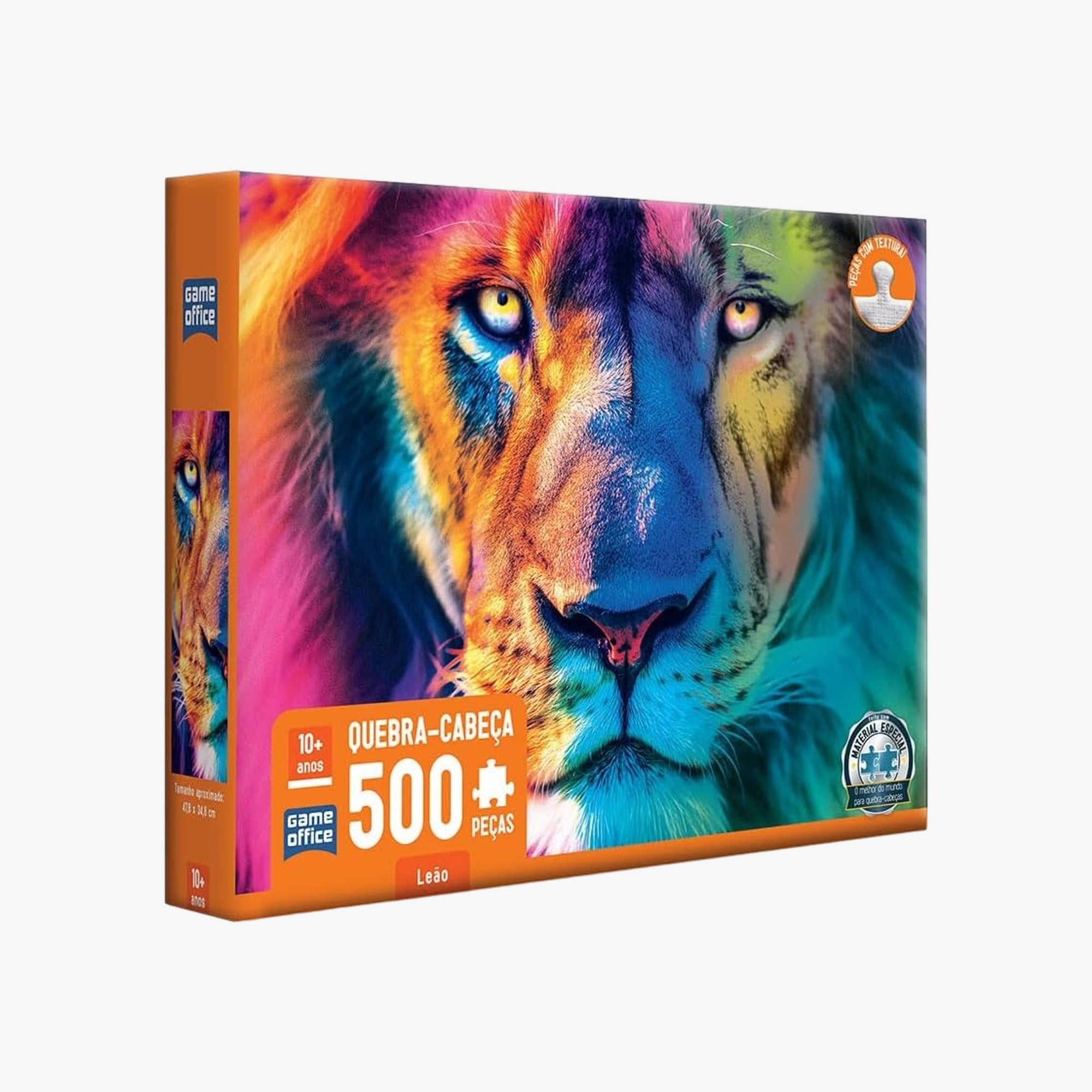 Quebra-Cabeça 500 Peças Leão Colorido