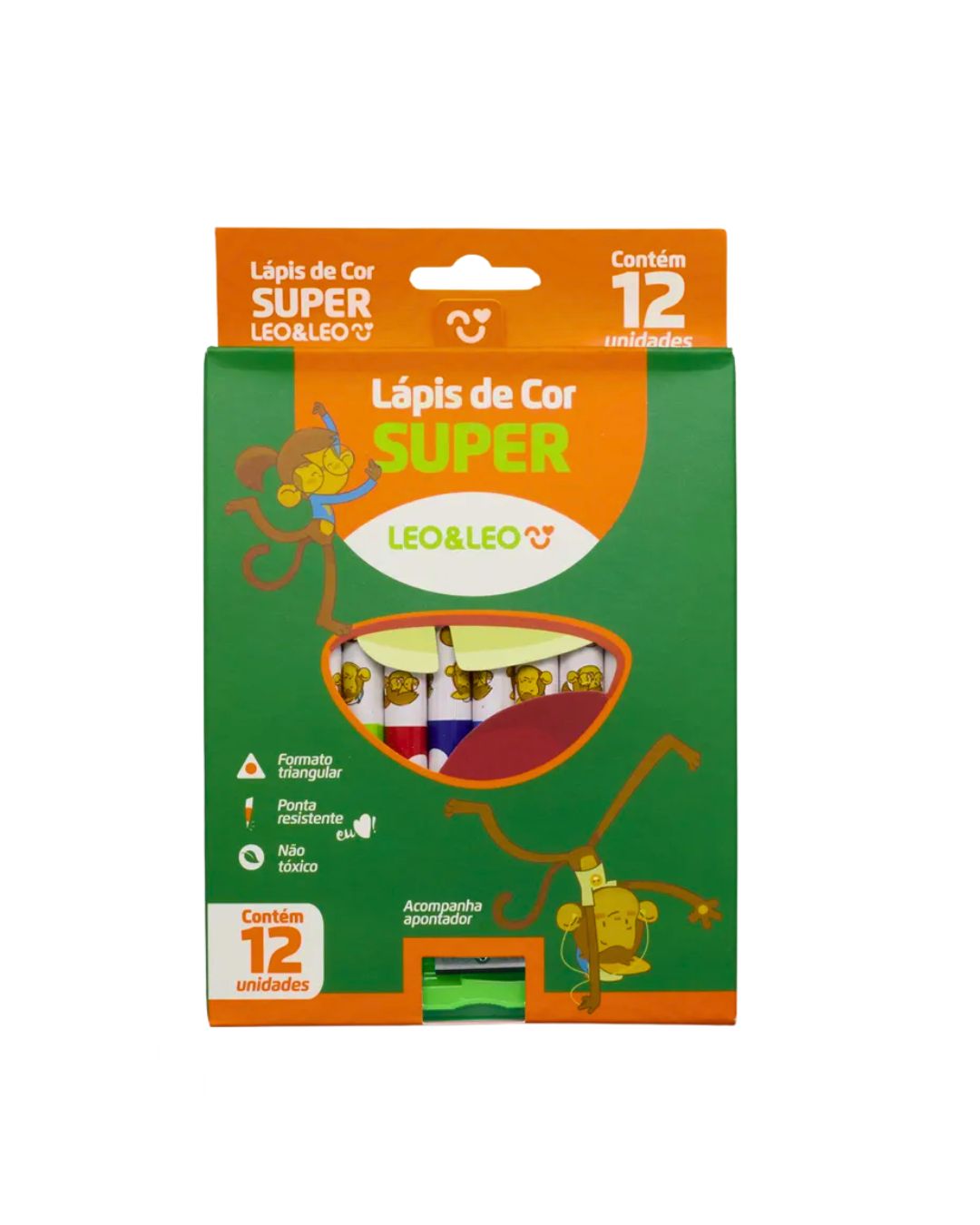 Lapis De Cor Super 12 Cores Com Apontador