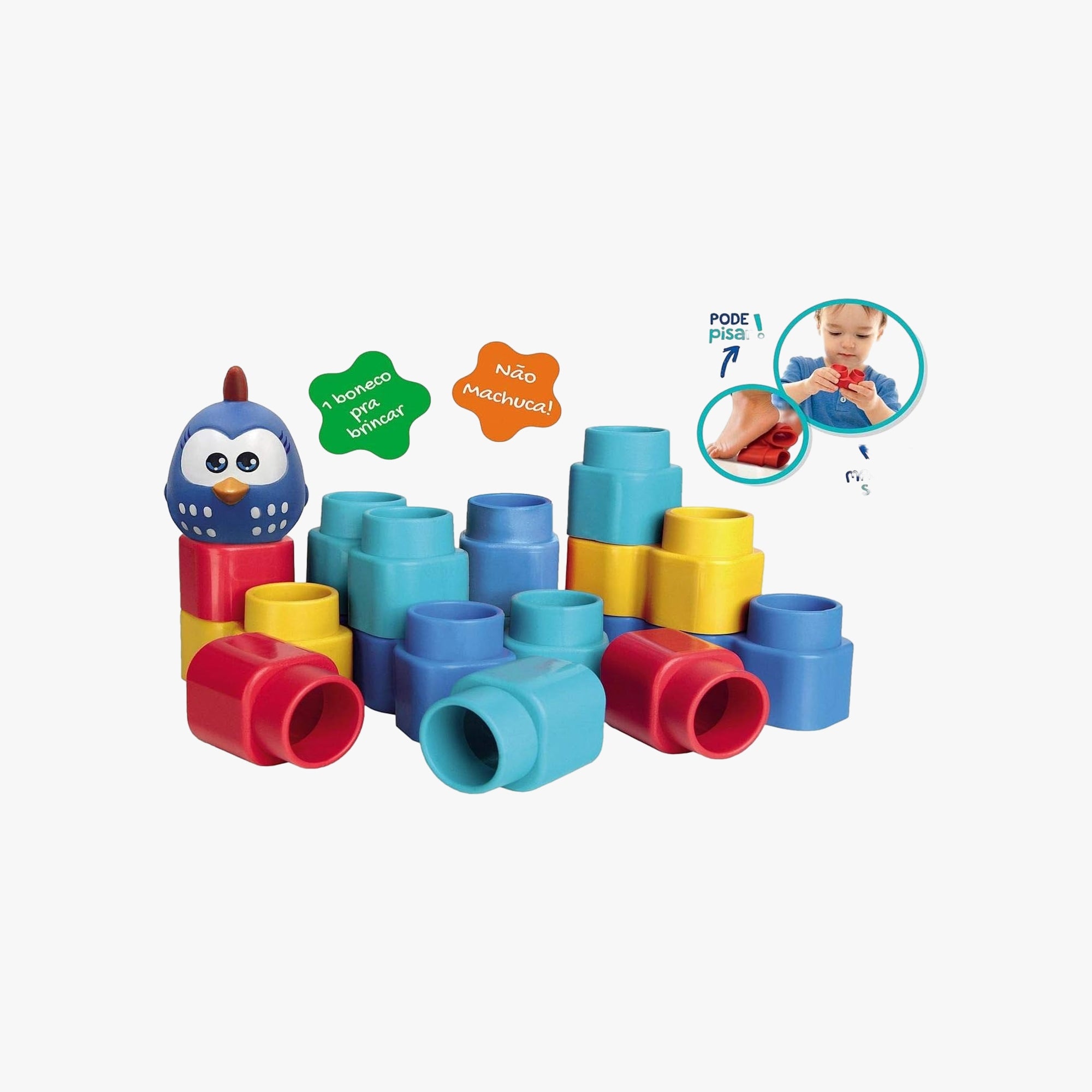 Brinquedo Fofo Blocos - Galinha Pintadinha
