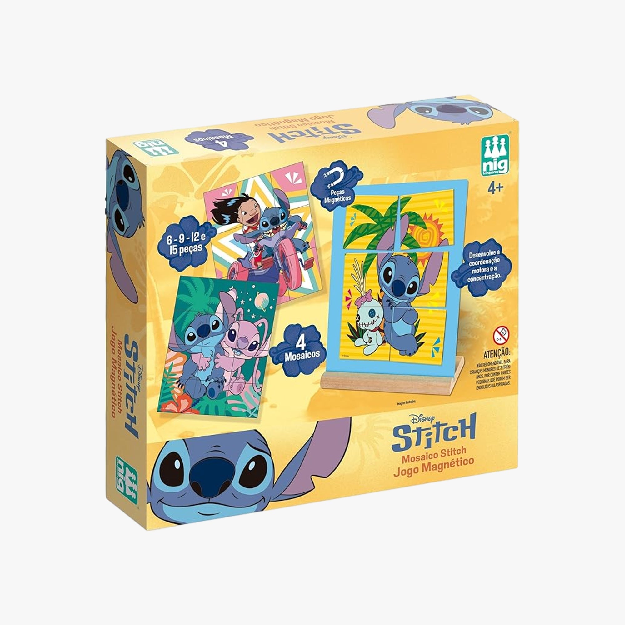 Jogo Magnético Mosaico Stitch Disney