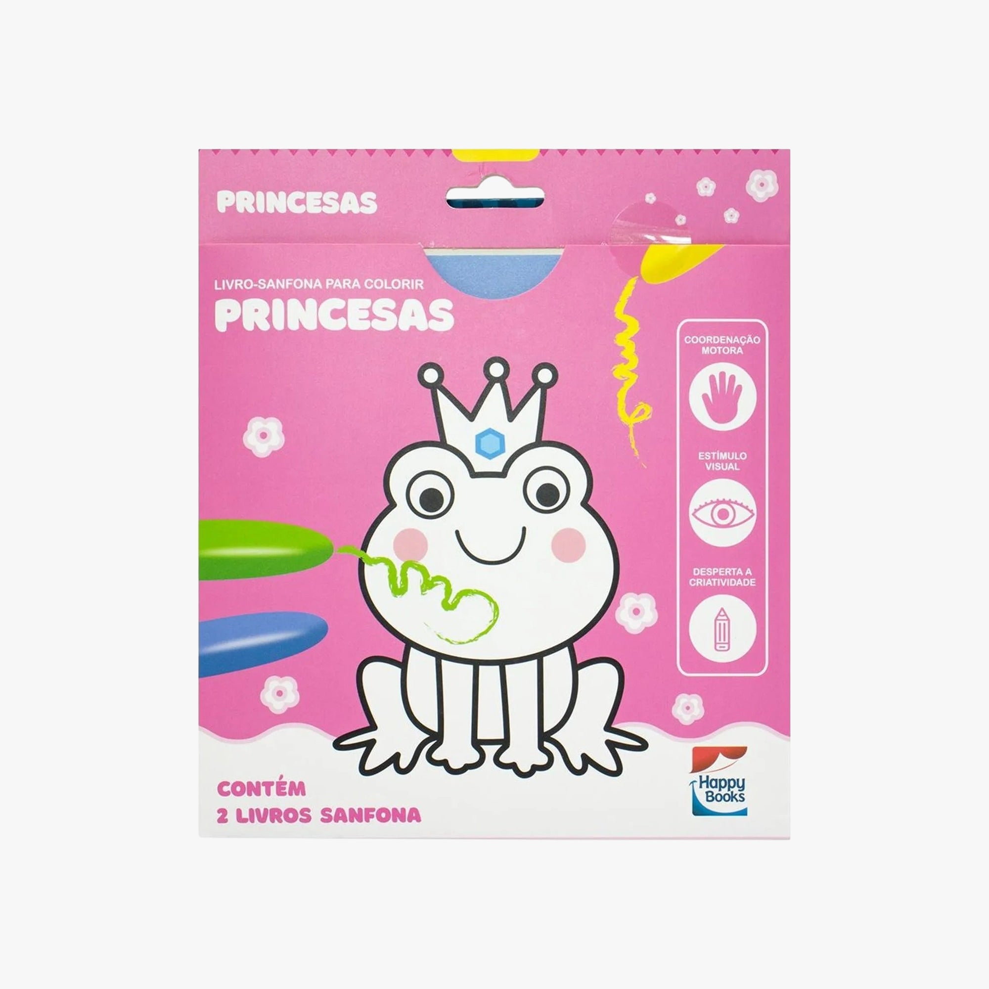 Livro-Sanfona Para Colorir Princesas