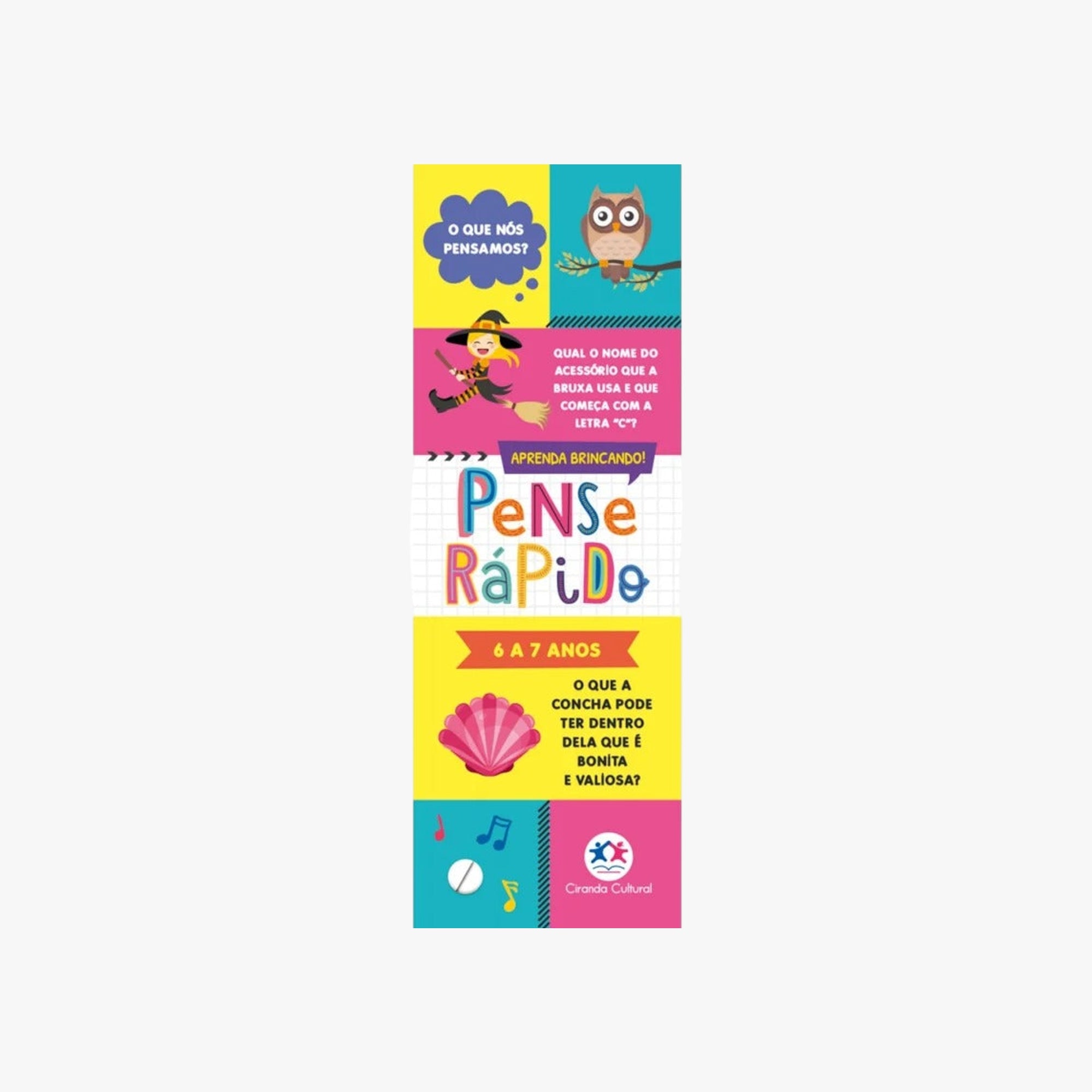 Livro Flash cards Pense Rápido 6 a 7 anos
