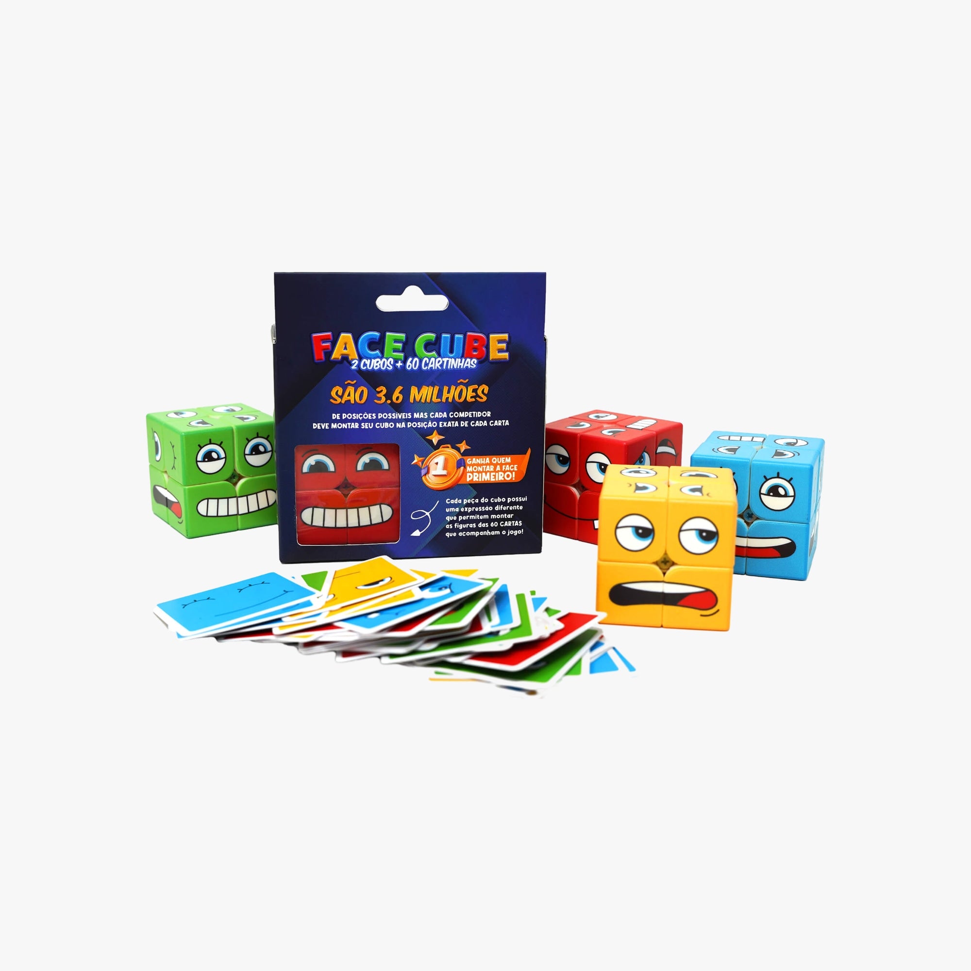 Jogo Face Cube 2 Cubos + 60 Cartas