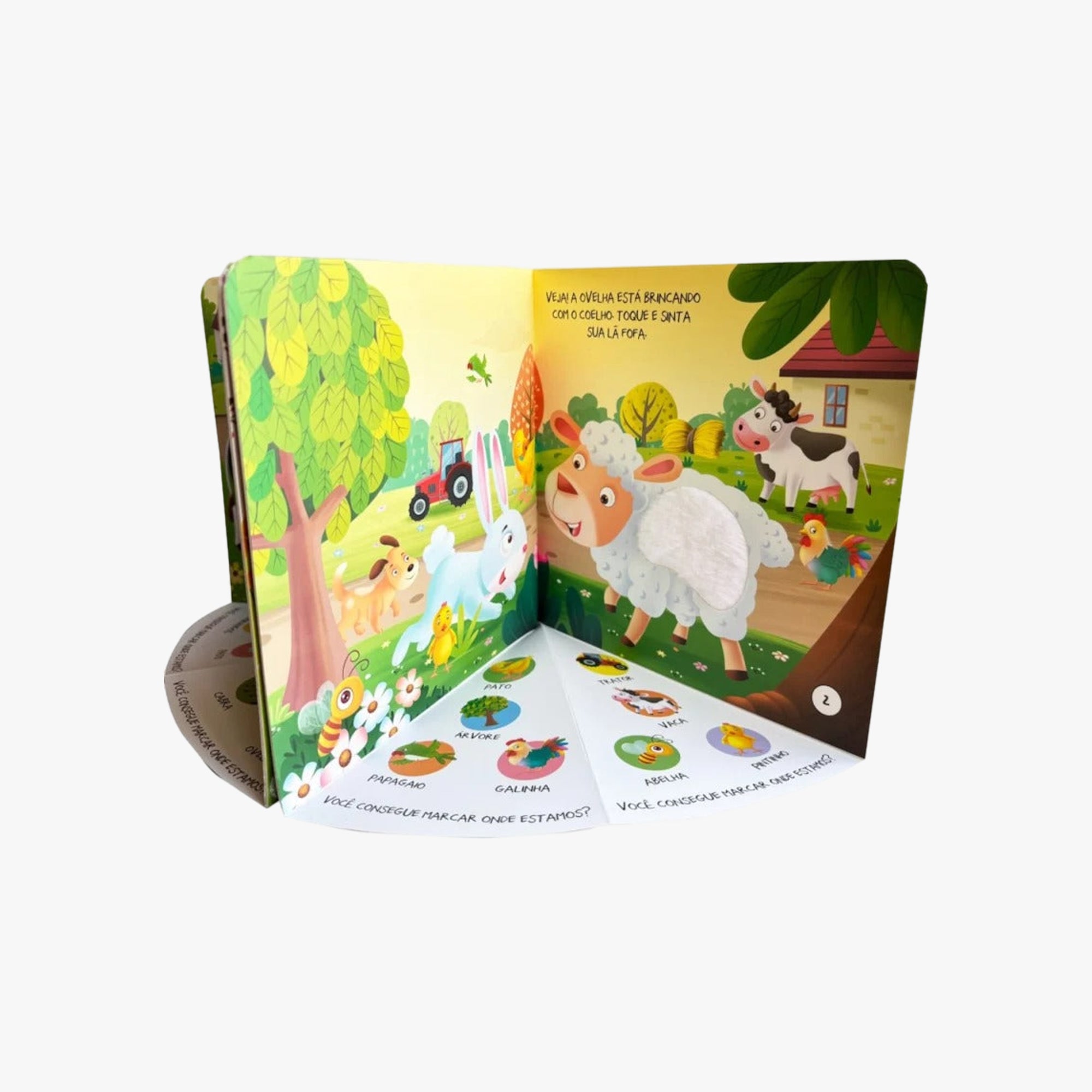 Livro Infantil Onde Estão os Animais da Fazenda? - Toque e sinta
