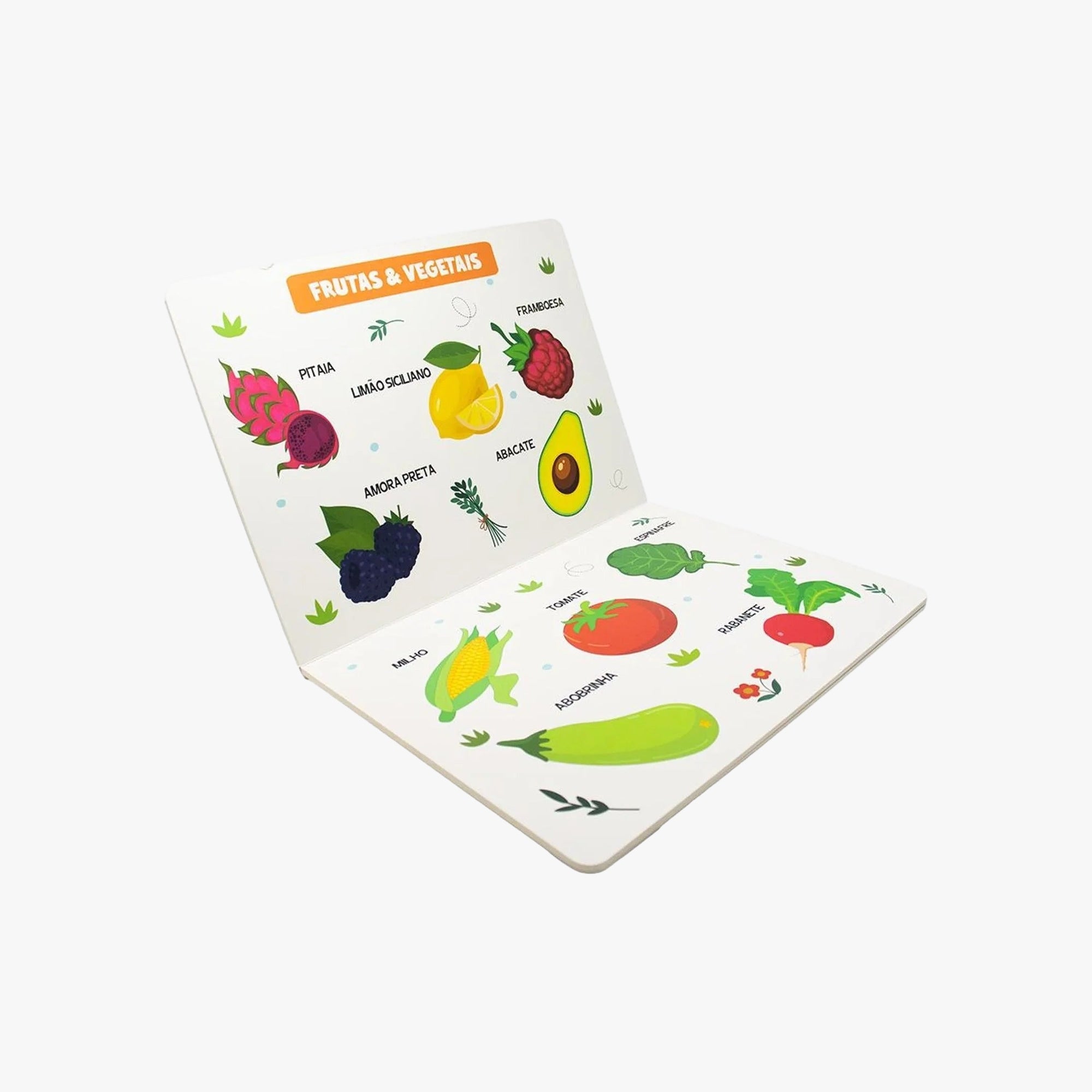 Livro-pad de Nomeação: Meus Primeiros Vegetais e Frutas