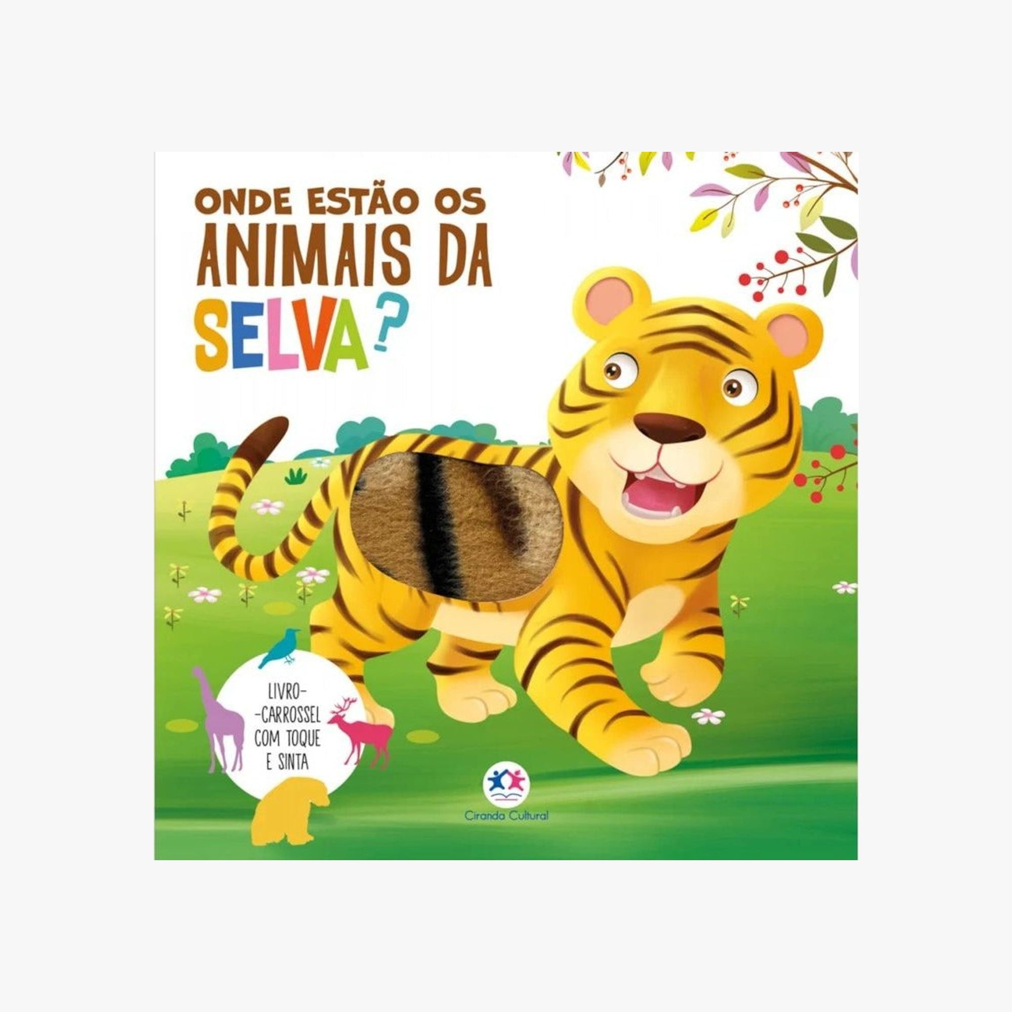 Livro Infantil Onde Estão os Animais da Selva? - Toque e sinta
