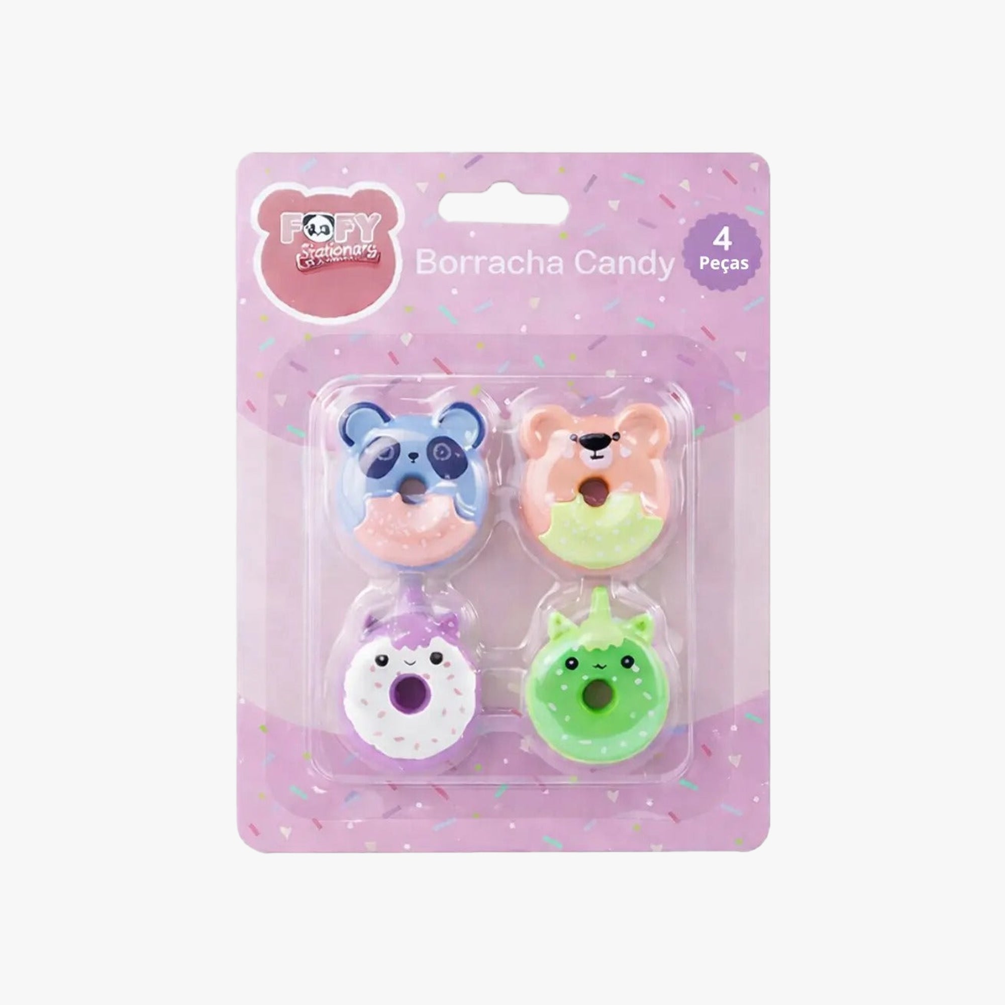 Kit de borrachas donut fofinhas