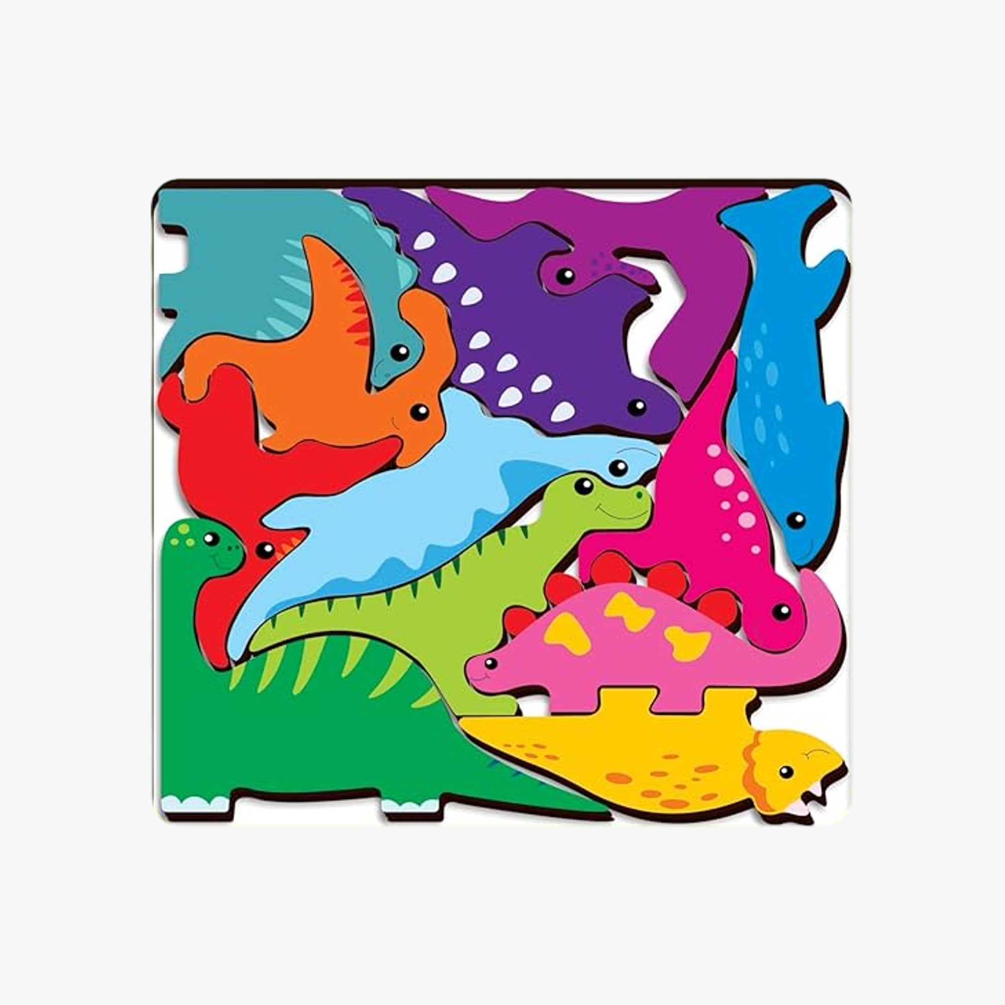 Brinquedo Educativo Monte e Empilhe Dinossauro