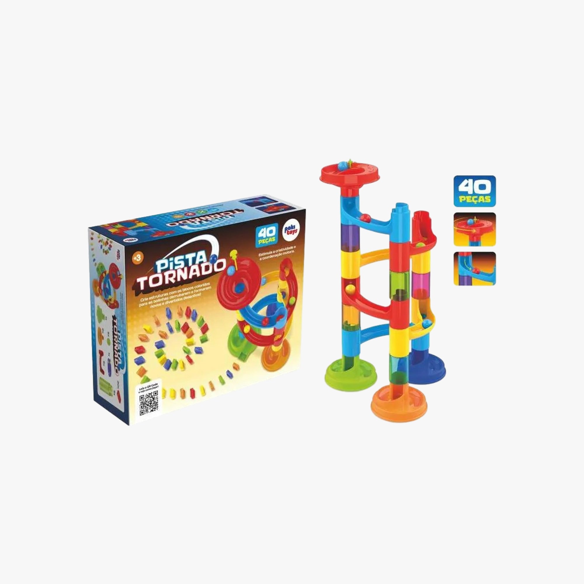 Pista Tornado Brinquedo de Montar 40 peças