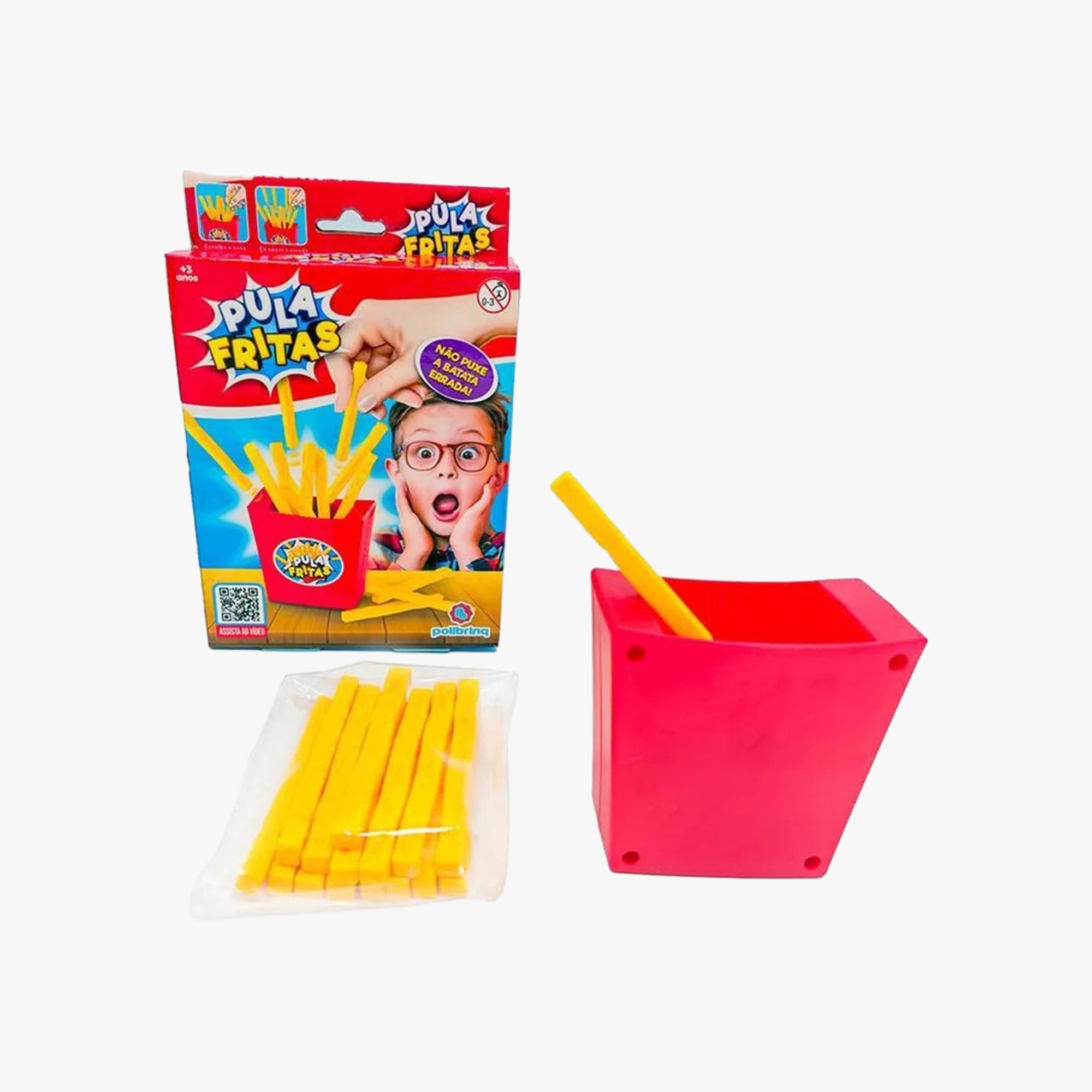 Detalhe das batatas do jogo Pula Fritas prontas para serem retiradas
