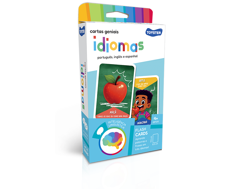 Jogo Cartas Geniais - Idiomas - Português, Inglês e Espanhol