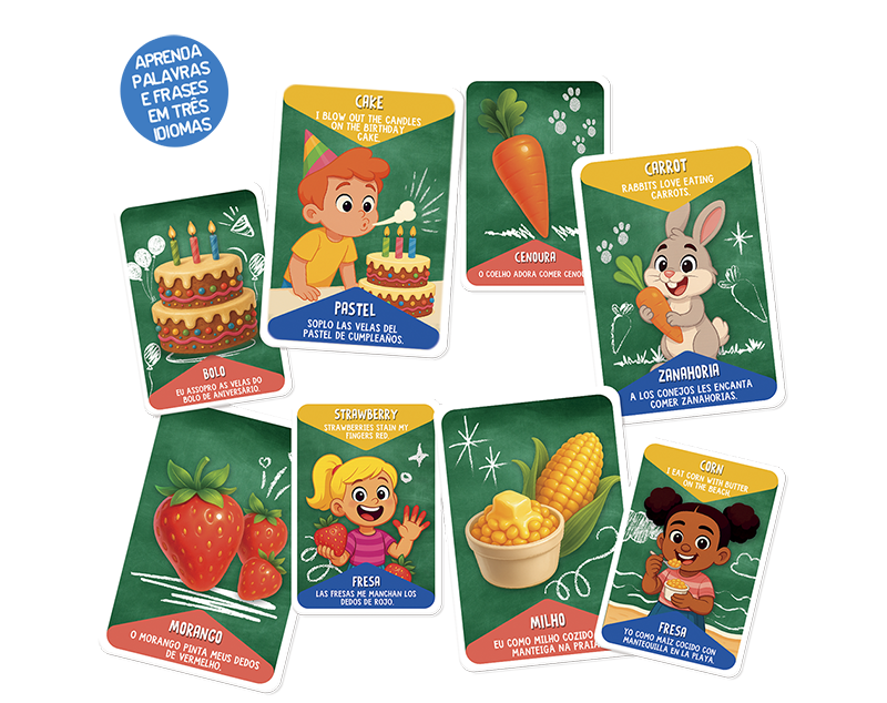 Jogo Cartas Geniais - Idiomas - Português, Inglês e Espanhol