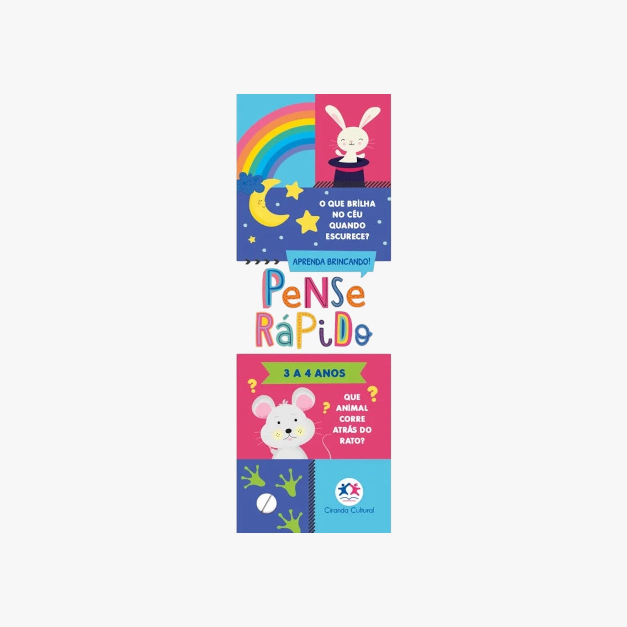 Livro Flash cards Pense Rápido 3 a 4 anos