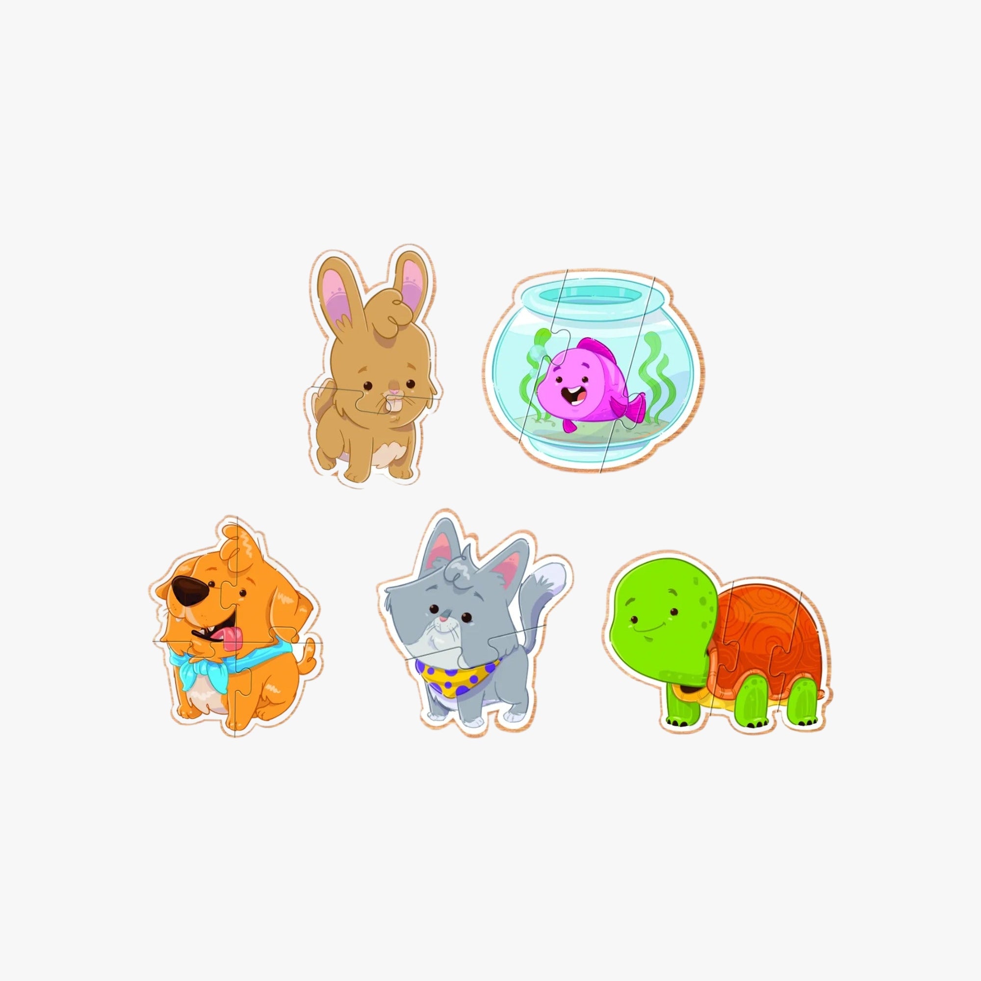 Meu Primiero Quebra-Cabeça Infantil I love My Pets 18 Peças