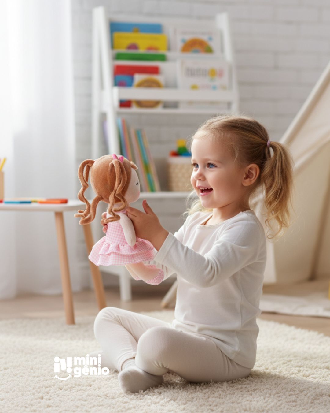 Boneca Infantil de Pano Metoo  Candy Color 33cm