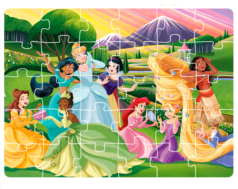 Quebra-Cabeça Princesas - 3 x 30 peças