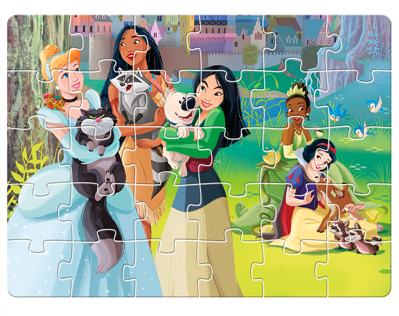 Quebra-Cabeça Princesas - 3 x 30 peças
