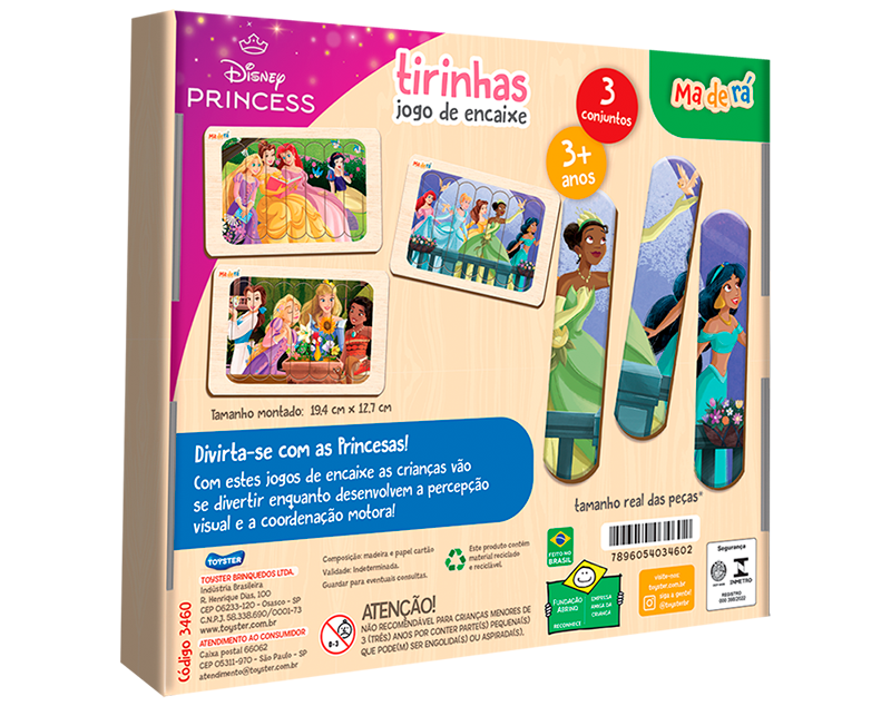 Jogo de Encaixes Tirinhas Princesas
