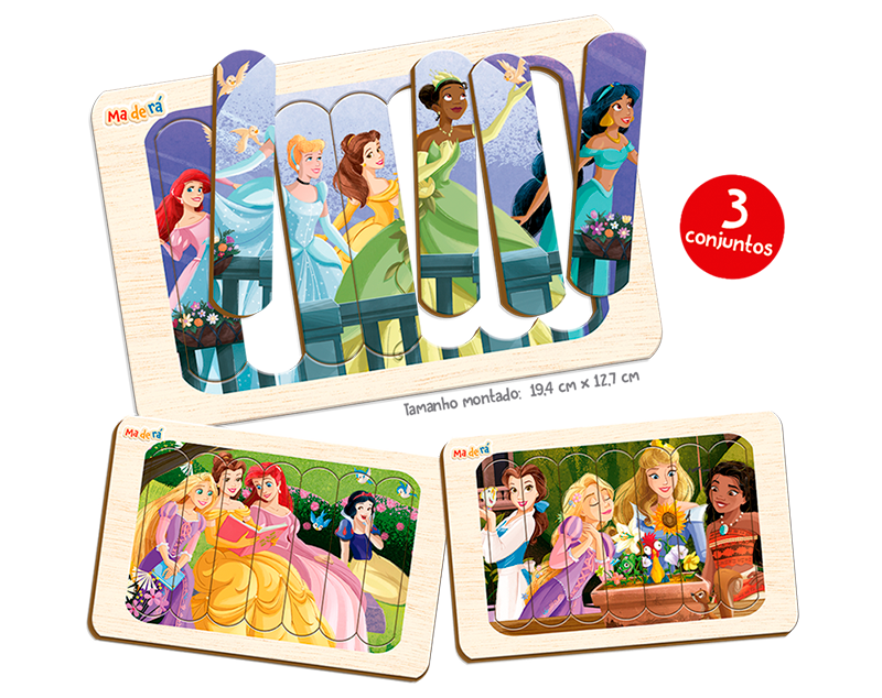 Jogo de Encaixes Tirinhas Princesas