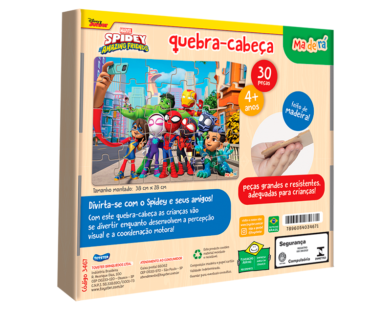 Quebra-Cabeça Spidey e Amigos - 30 peças