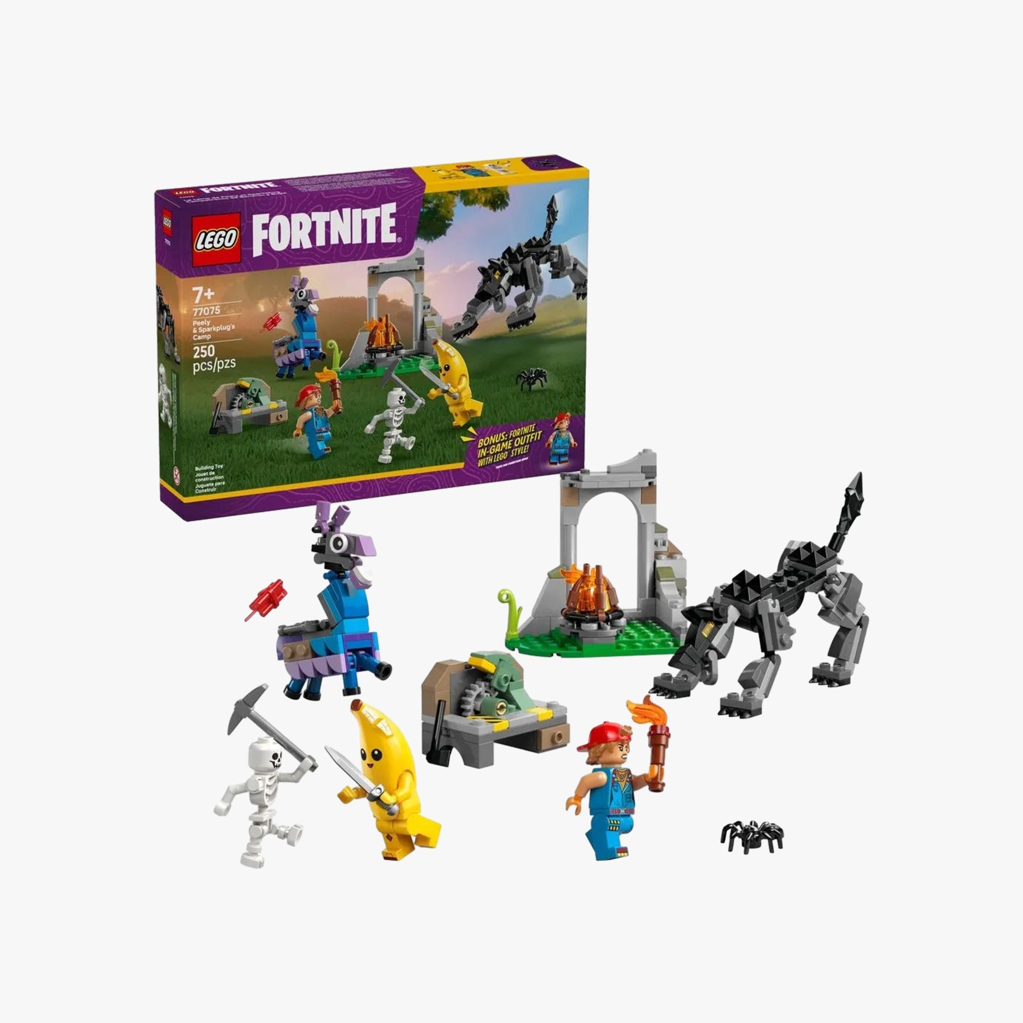 Lego Fotnite Acampamento de Peely e Sparkplug