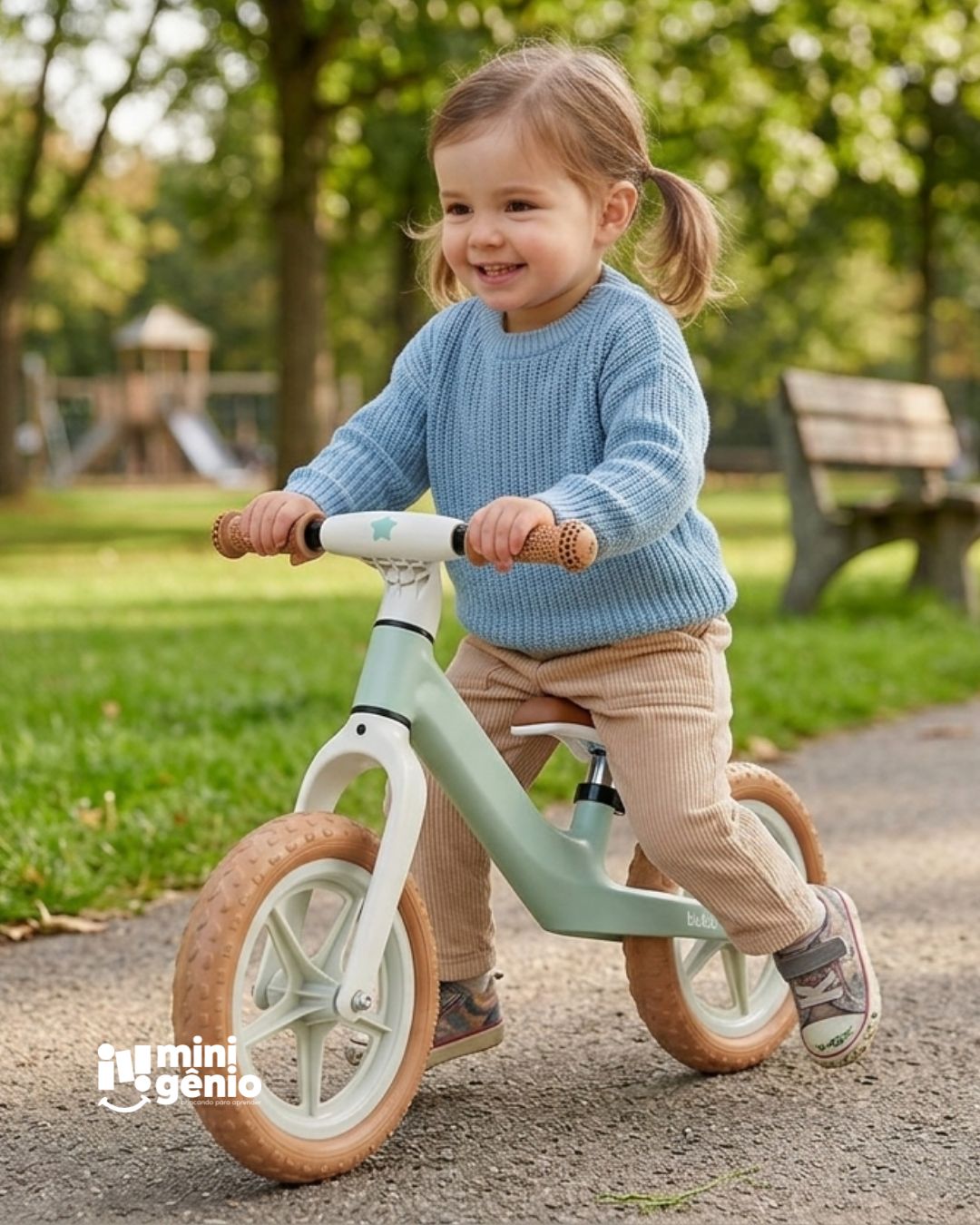 Bicicleta Equilíbrio Infantil Verde Buba