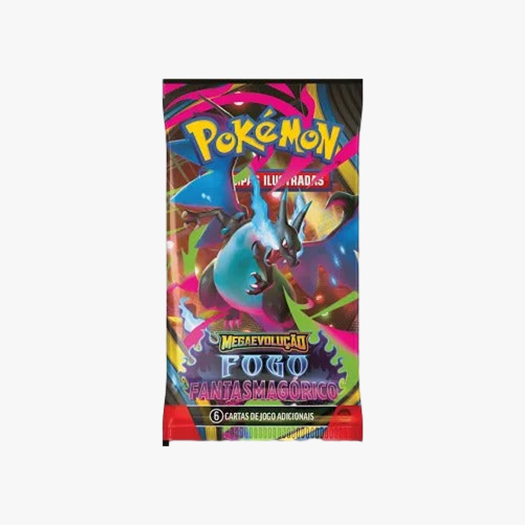 Cartinha Pokémon Sortida - Megaevolução Fogo Fantasmagórico - Capa Dura
