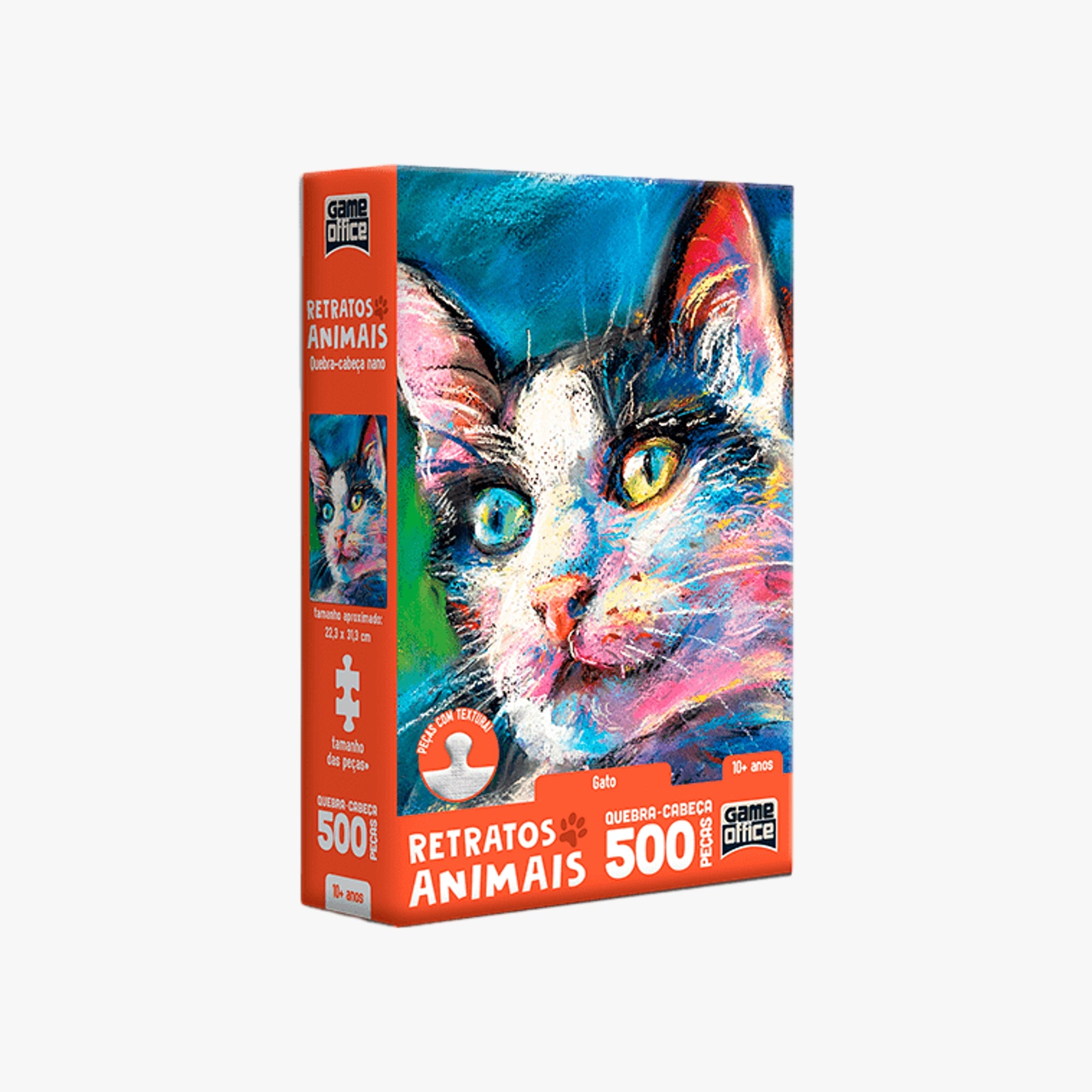Quebra-Cabeça Retratos Animais Gato 500 Peças