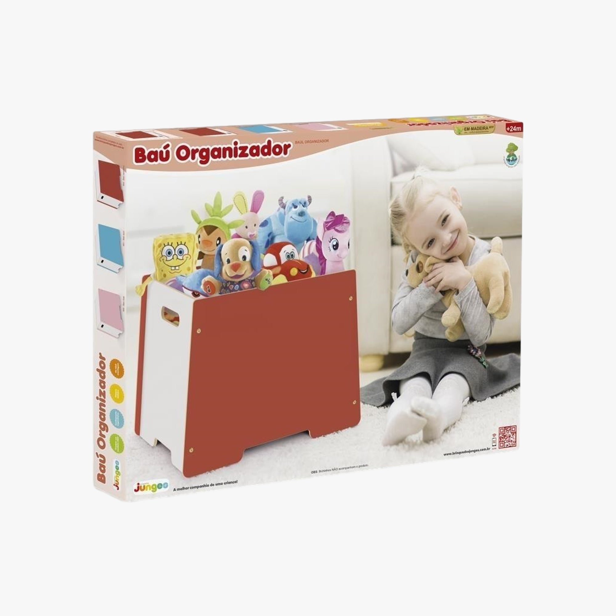 Baú Organizador Móvel Multiuso para Brinquedos