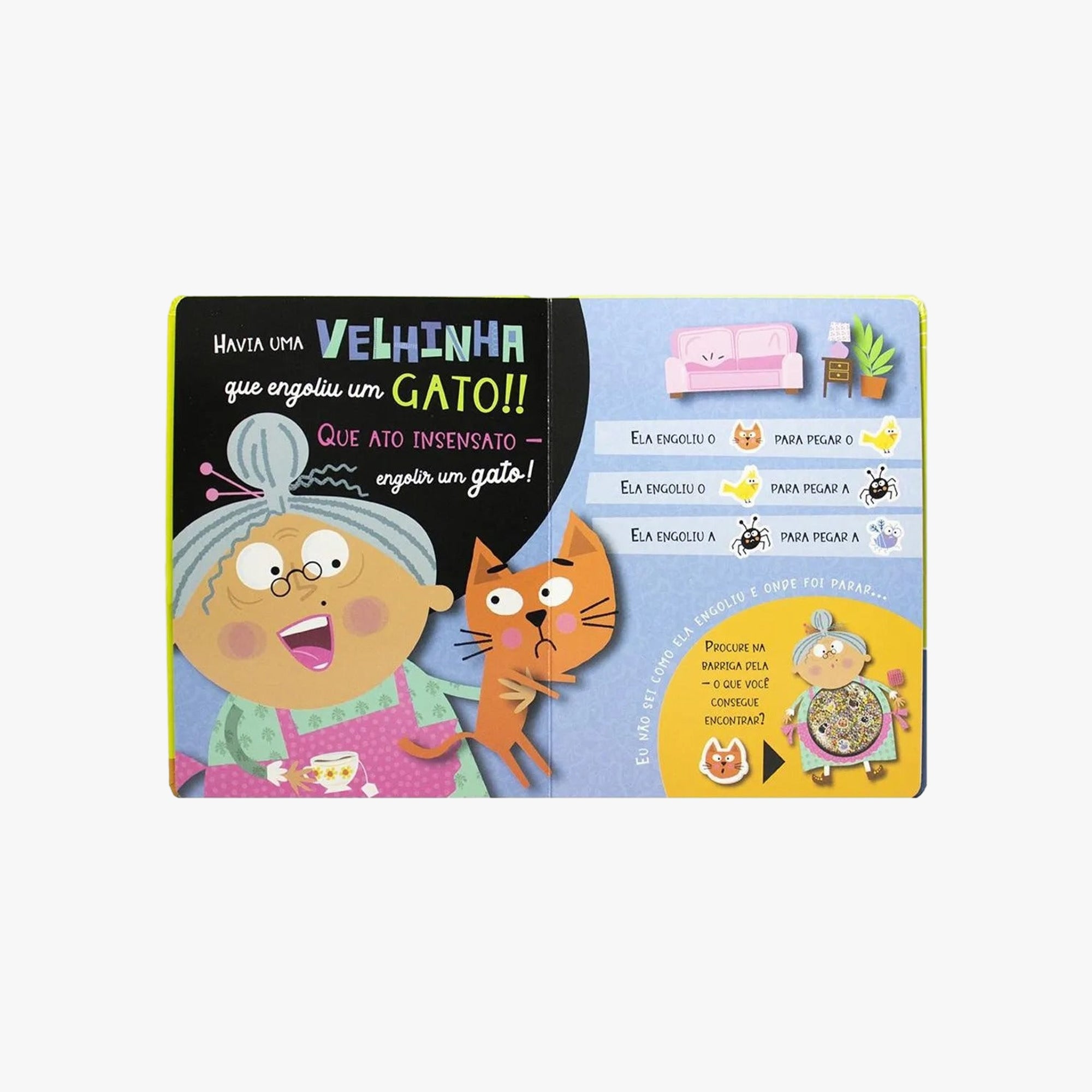 Livro Infantil Havia uma Velhinha que Engoliu uma Mosca