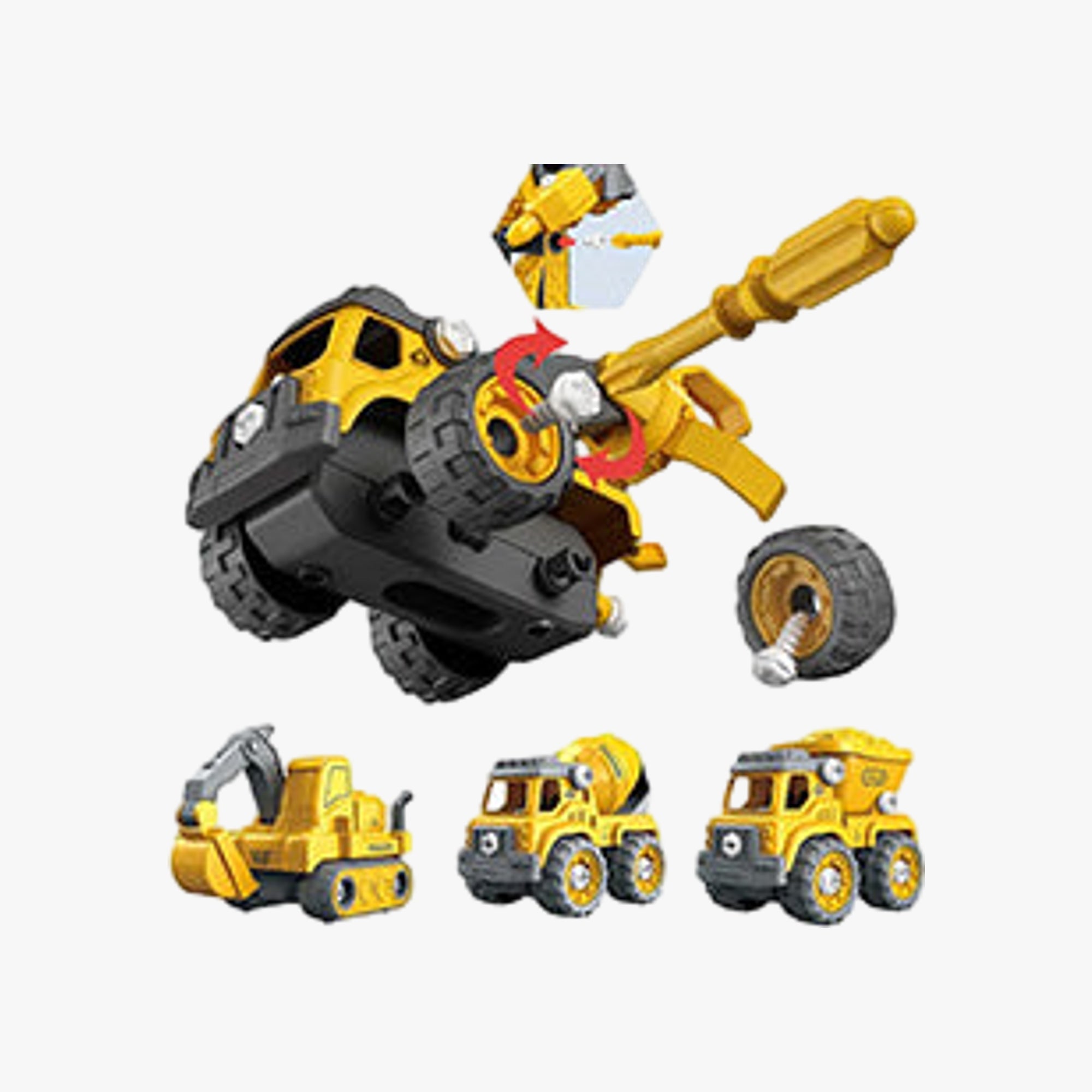 Carrinho Robô Construbots - Monta Desmonta 5 em 1