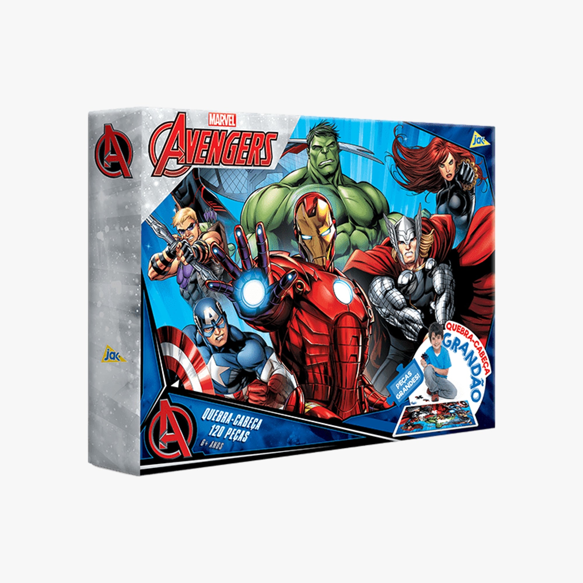Quebra-Cabeça Gigante Vingadores Marvel 120 Peças Toyster