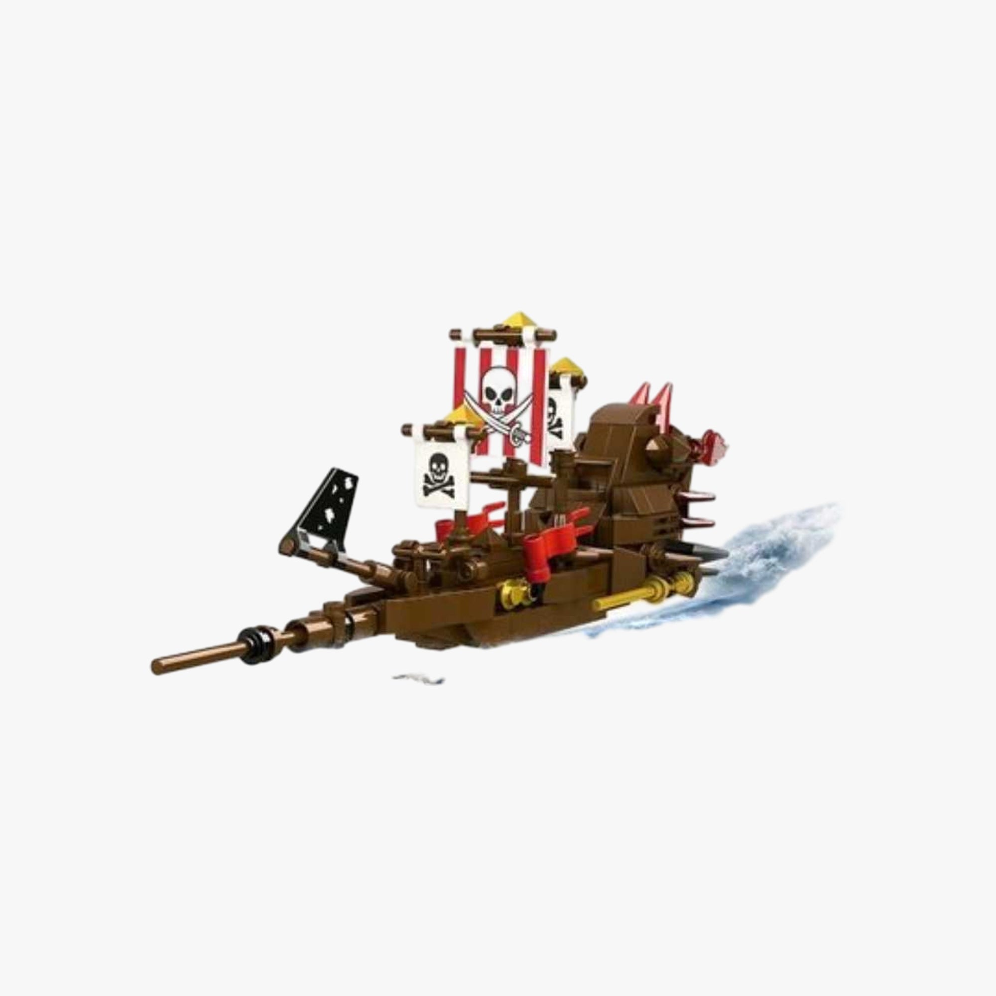 Barco Blocos de Montar Piratas 4 em 1  com 297 Peças