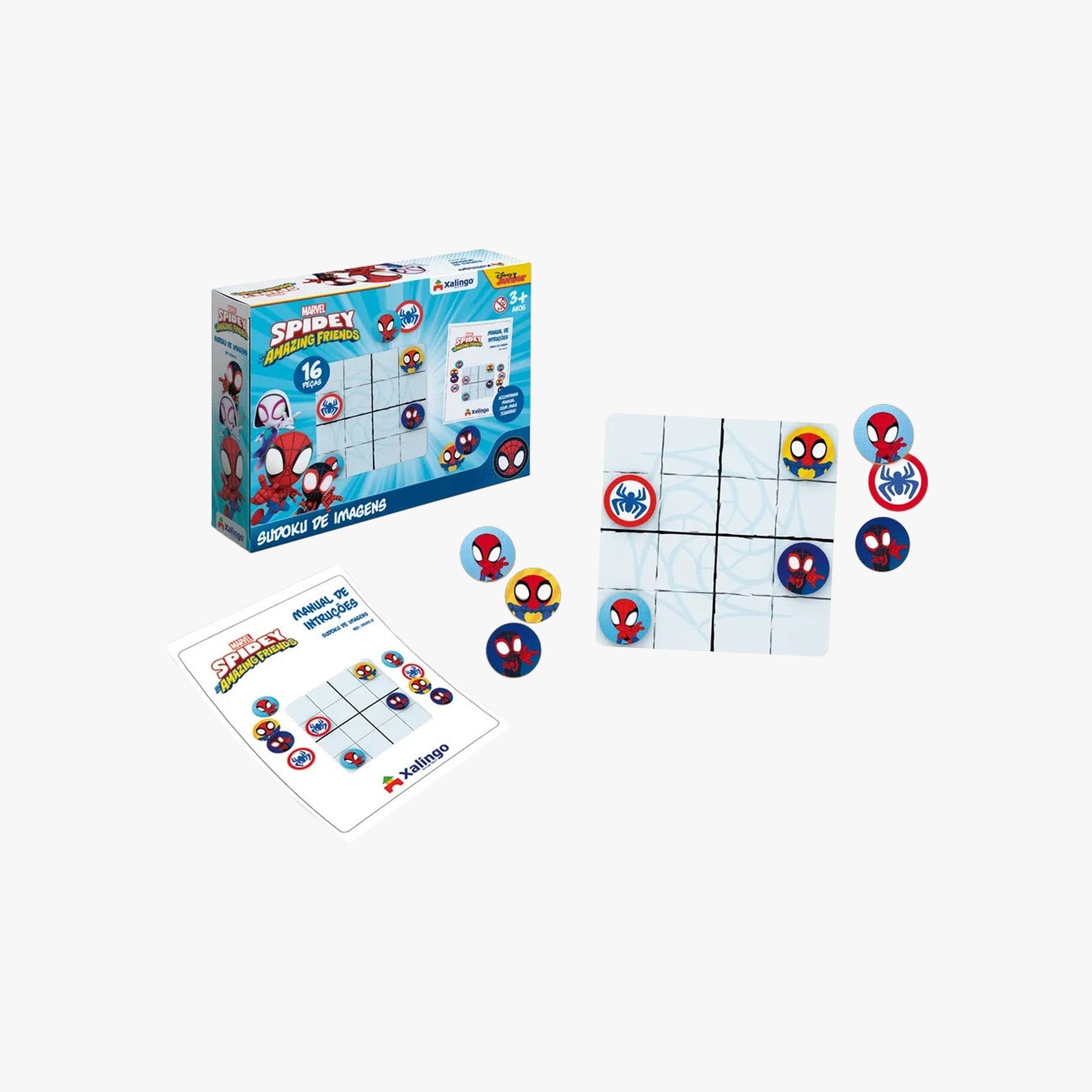 Jogo Sudoku Homem Aranha - Spidey 16 Peças