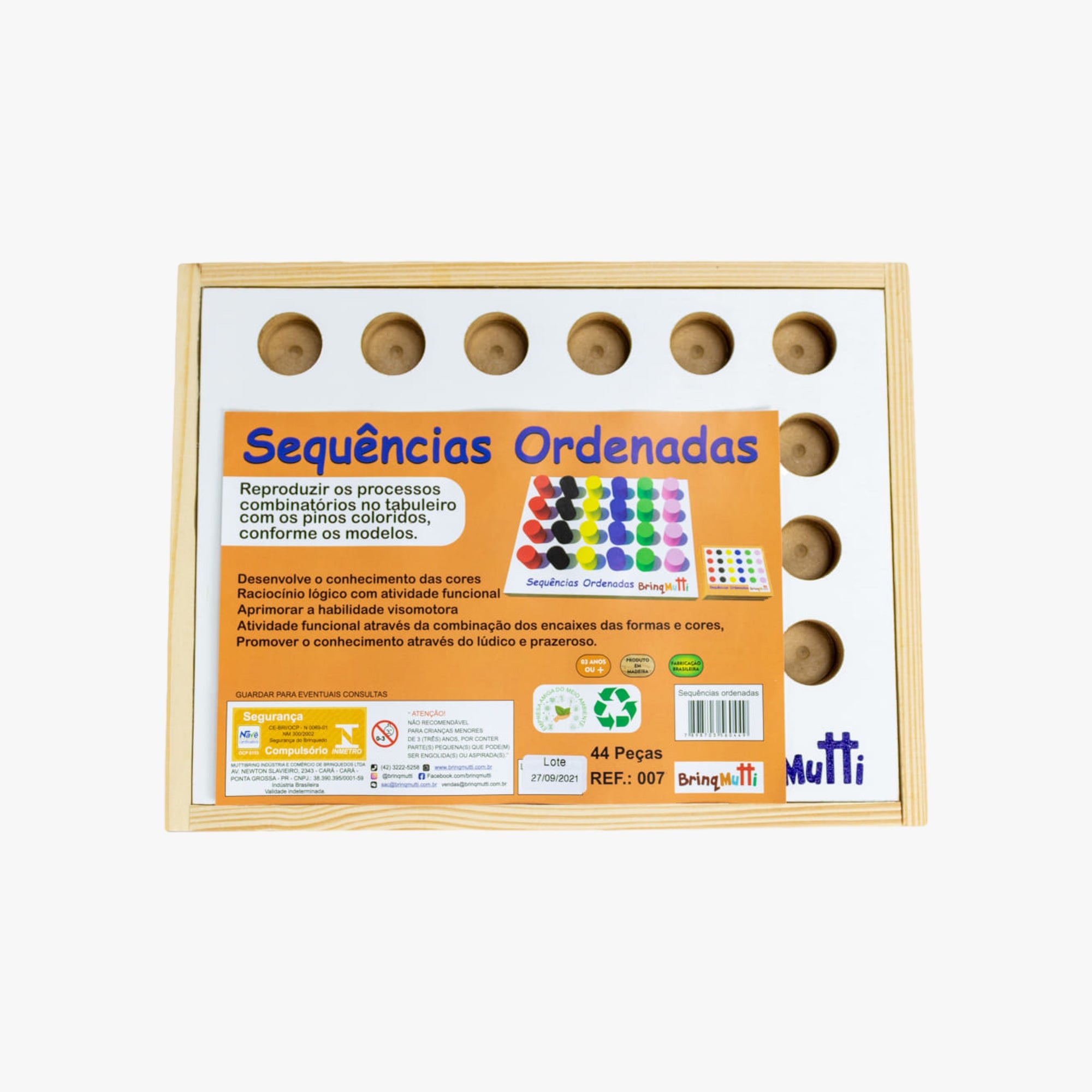 Jogo Educativo Sequências Ordenadas BrinqMutti