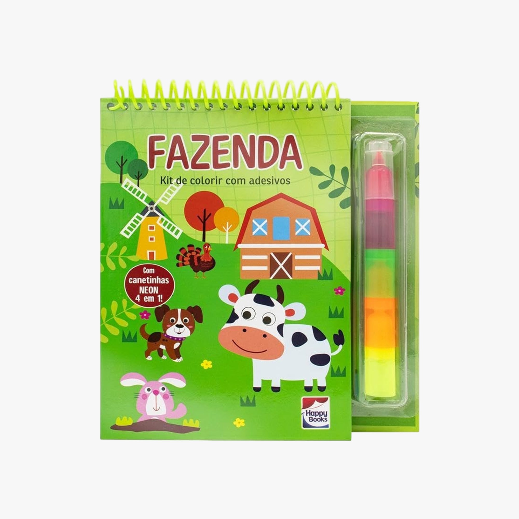 Livro Kit Mágico para Colorir Fazenda