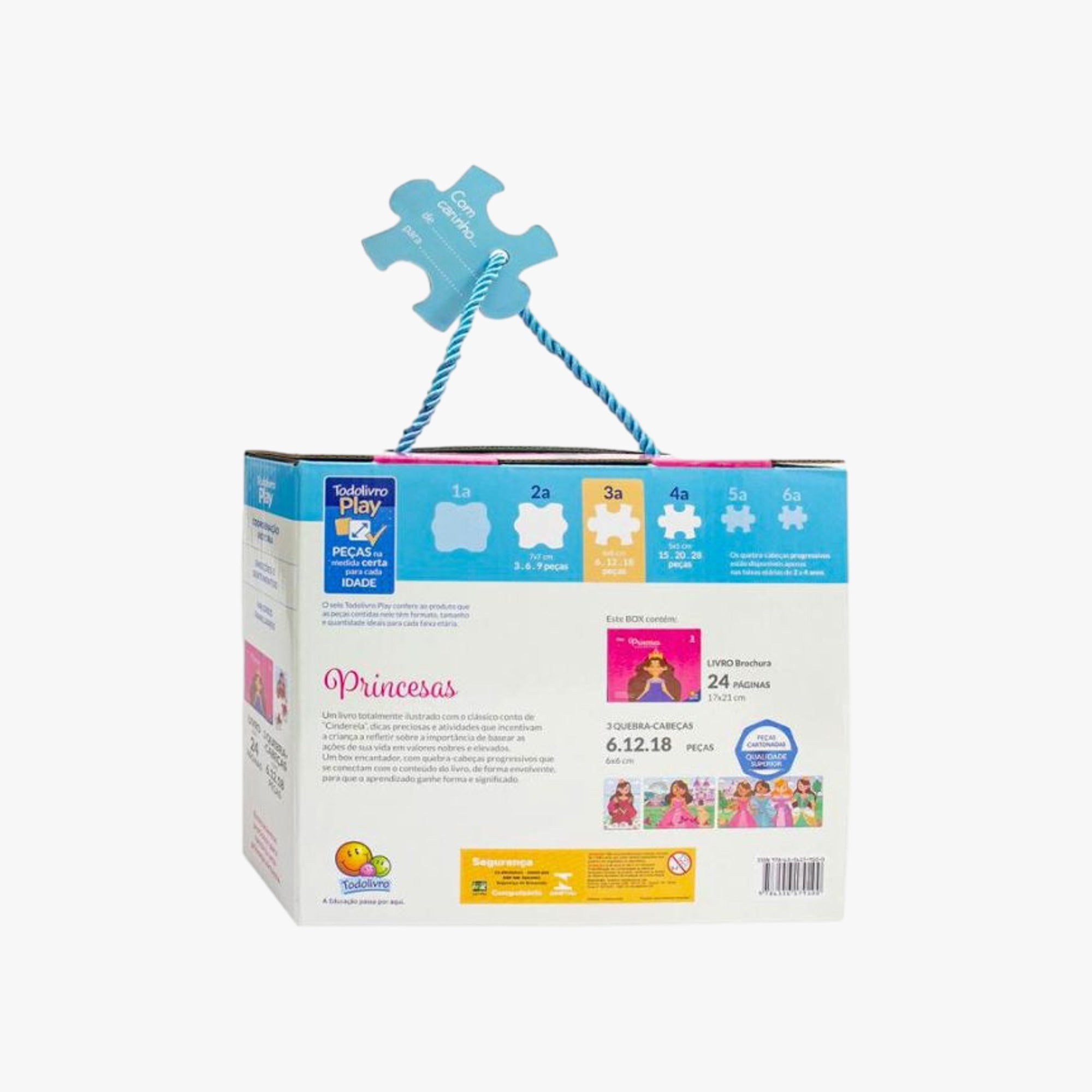 Kit Todo Livro Play Quebra-Cabeça e Livro Princesas